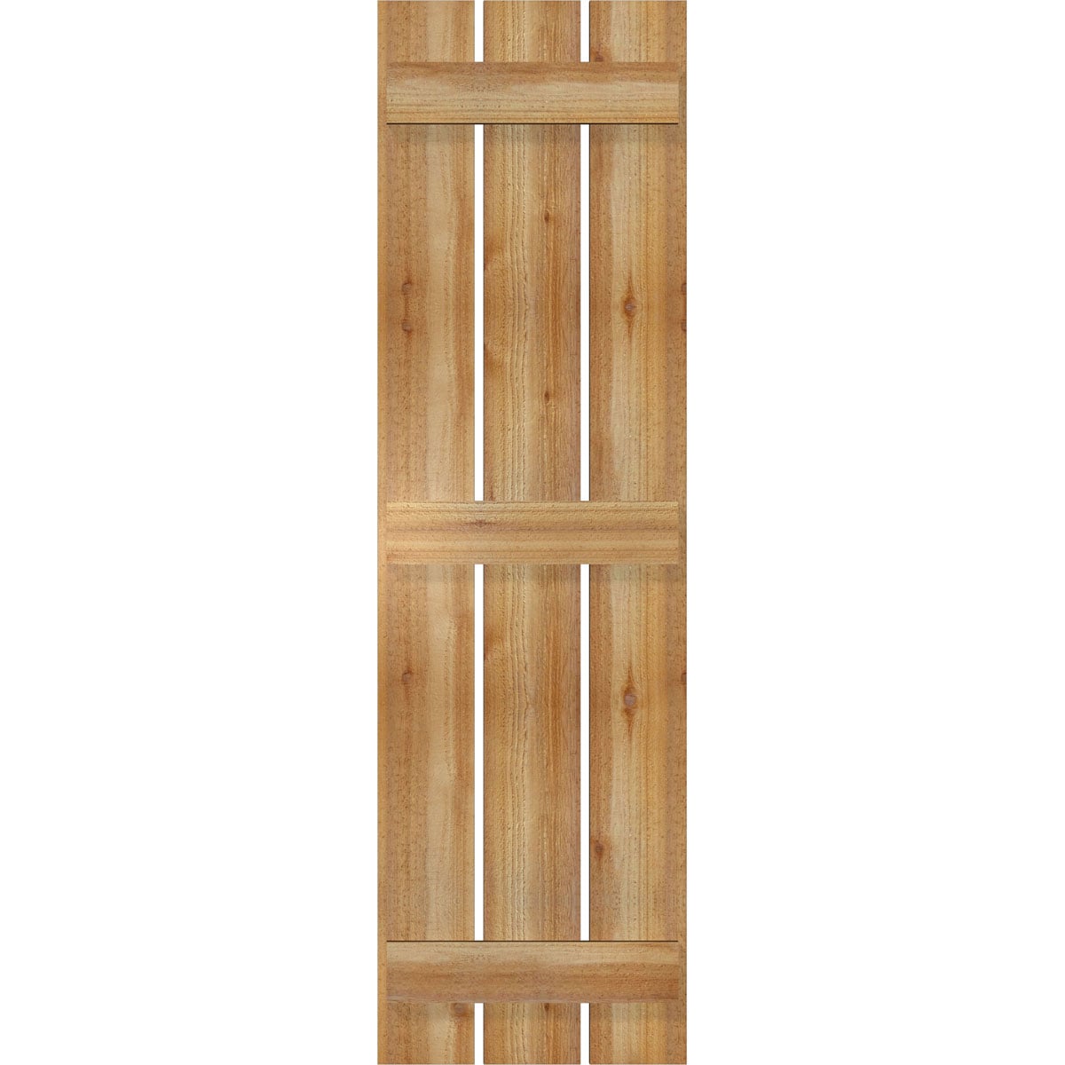 Ekena Millwork 2-Pack 17.125-in W x 59-in H Unfinished Board and Batten Spaced Wood Western Red cedar Exterior Shutters