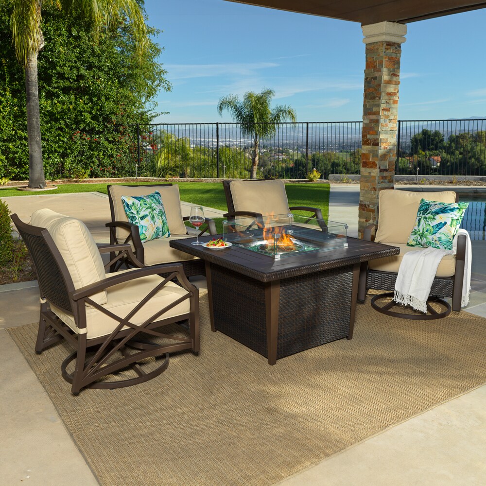 Kinger Home FP-004TBRN-SET-TAN Patio-Conversation-Sets - View #9