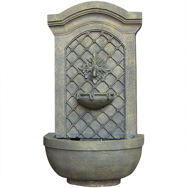 Sunnydaze Decor 31 In H Resin Wall Fountain Outdoor The Fountains Department At Com Resin Wall Fountain Outdoor, Resin Outdoor Wall Fountains