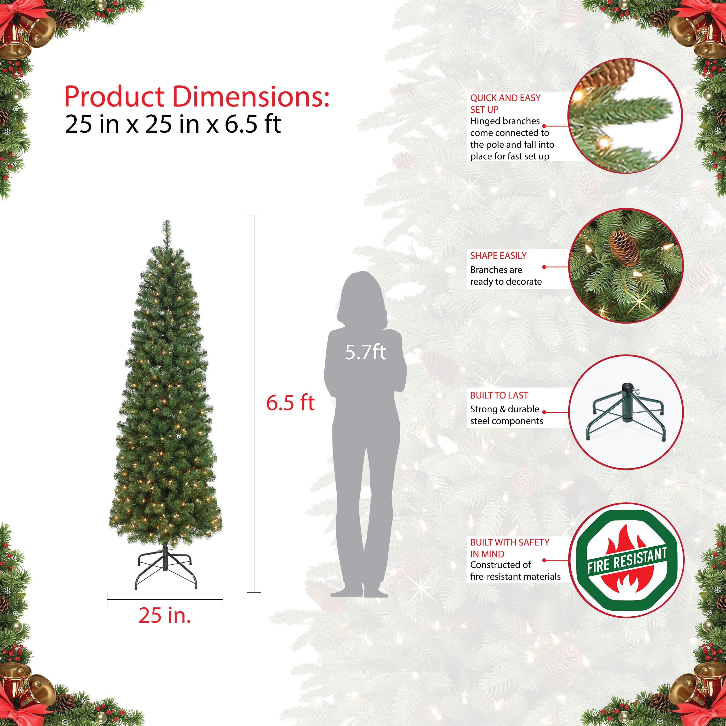 Best Choice Products 6ft Pre-Lit Sparse Christmas Tree w/ 200 2-in-1 LED Lights, Cordless Connection, Metal Stand