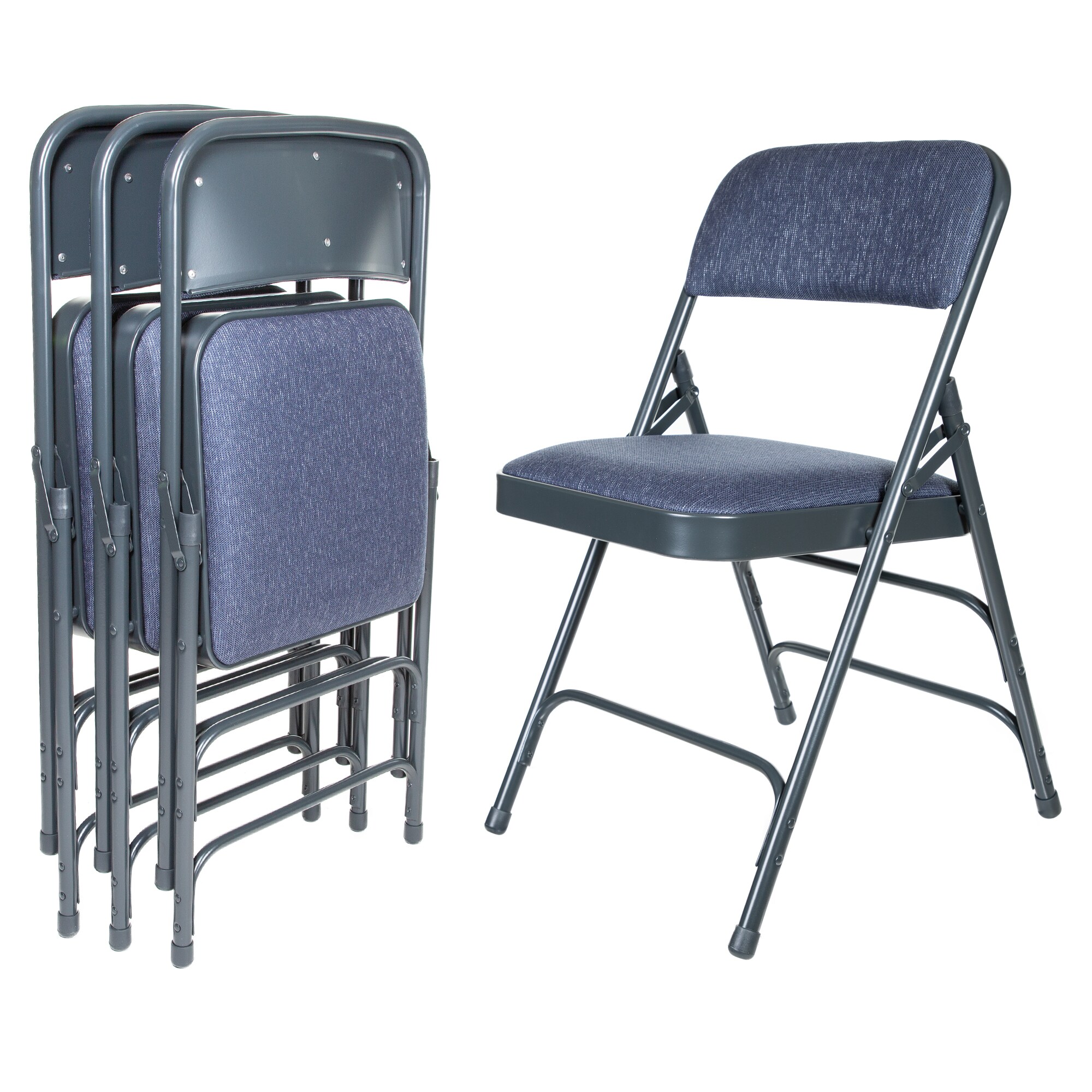 Maxchief Upholstered Padded Folding Chair, 4-pack