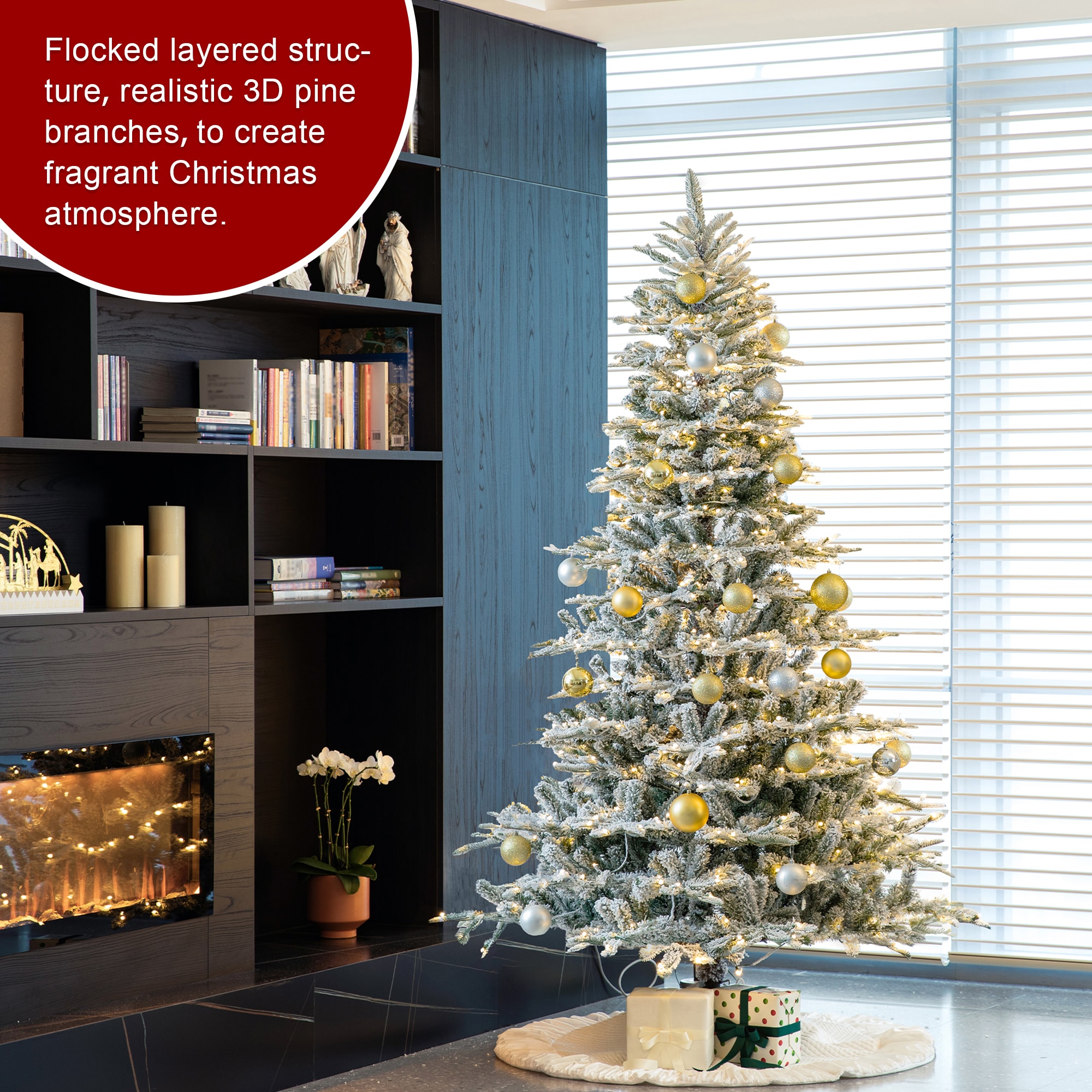 Glitzhome 2014600132 Artificial-Christmas-Trees - View #9