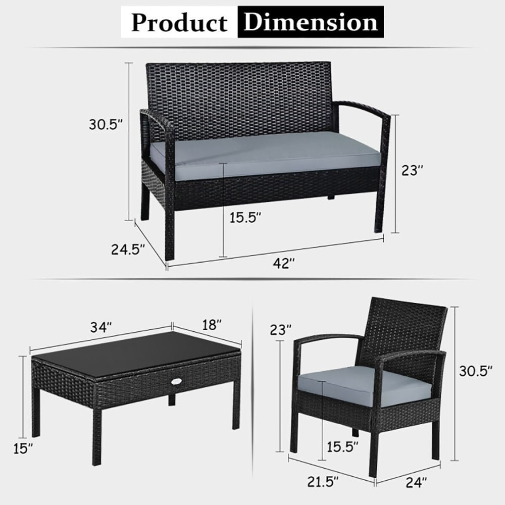 CASAINC WF-SM-KF-C01L Patio-Conversation-Sets - View #5
