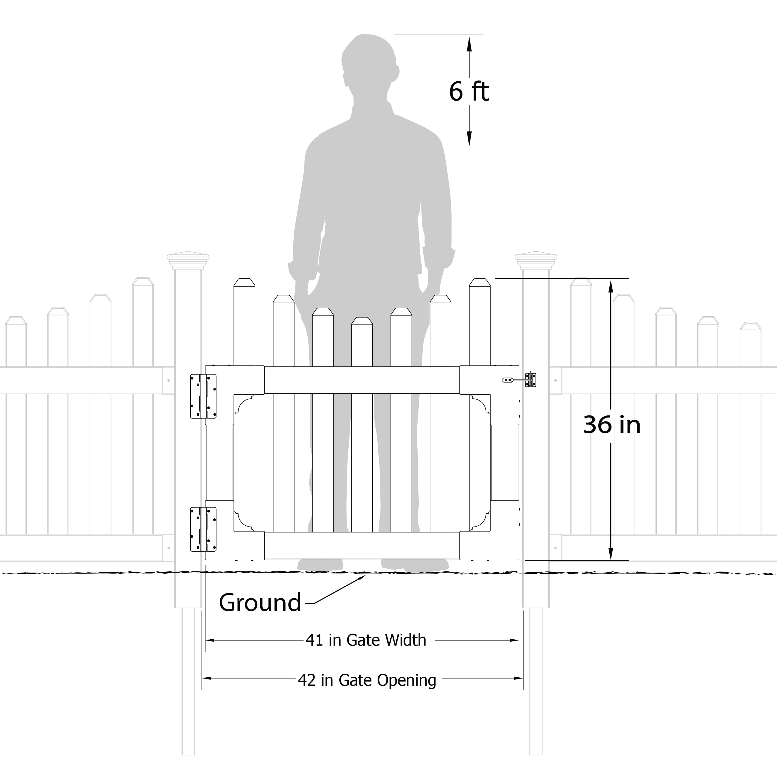 Zippity Outdoor Products All American 3-ft H X 3.5-ft W White Vinyl 