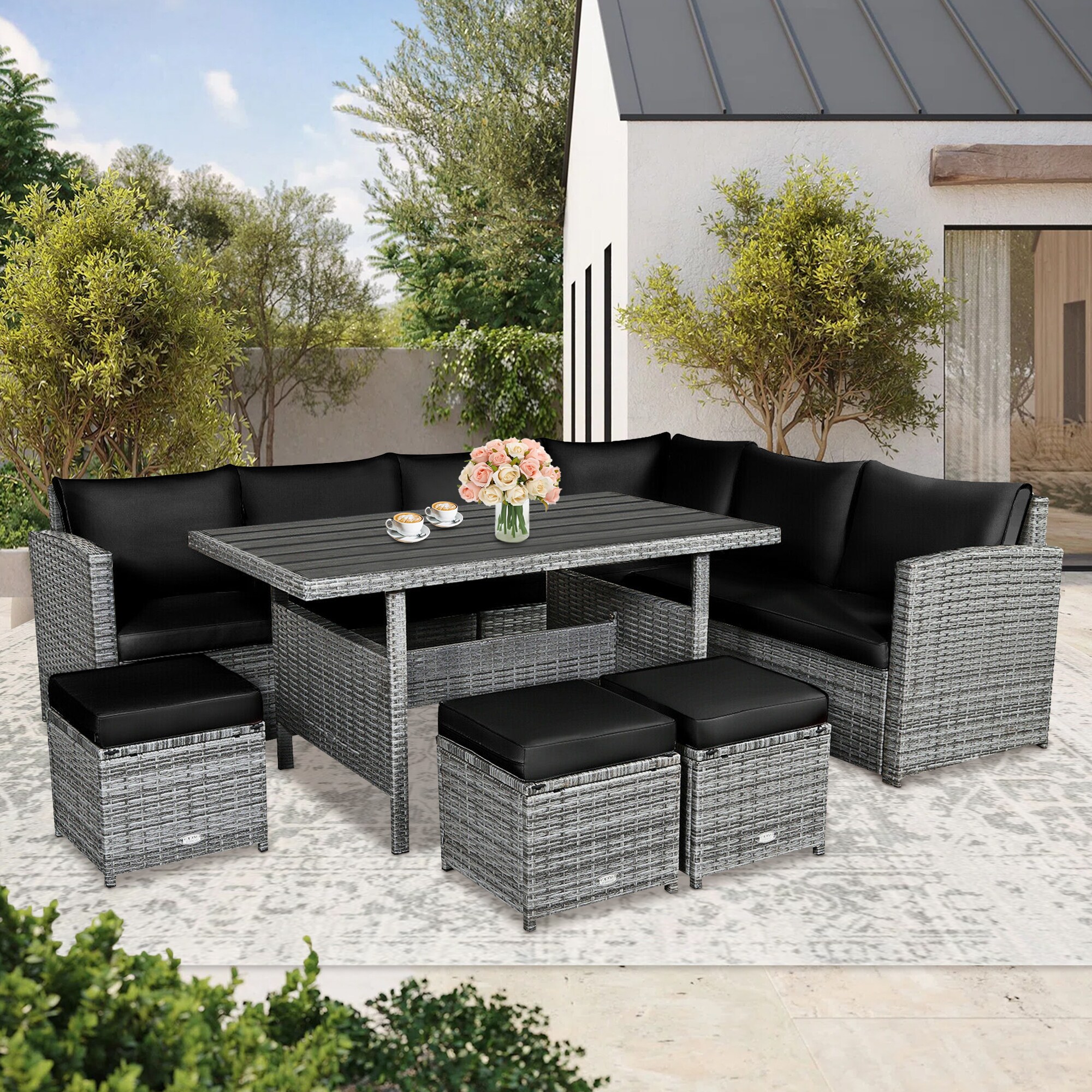 WELLFOR OUJ67190DBK+ Patio-Conversation-Sets - View #3