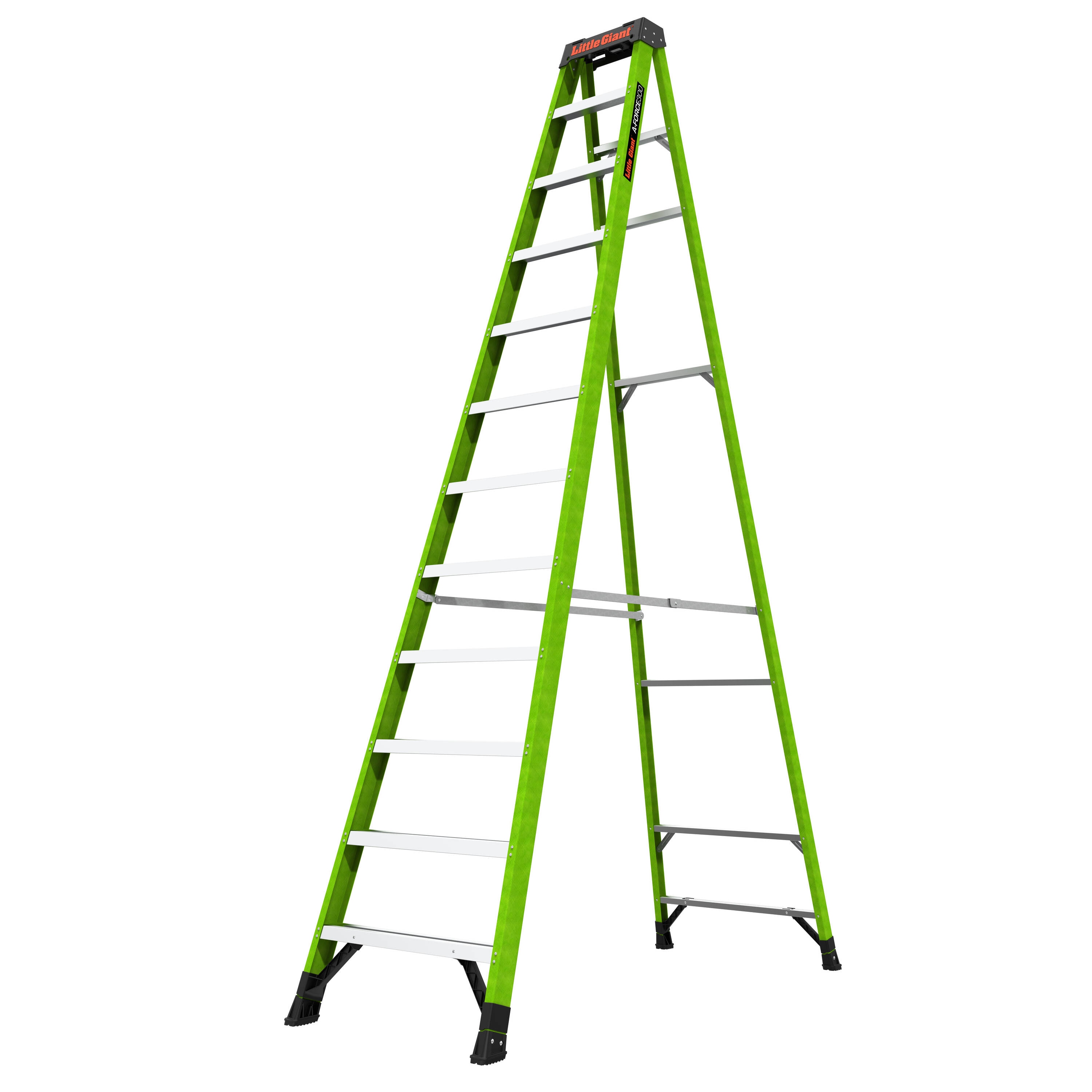 Little Giant Ladders A-Force 12-ft ( 16-ft Reach Height ) Fiberglass Type 1A - 300 lbs. Load Capacity Step ladder