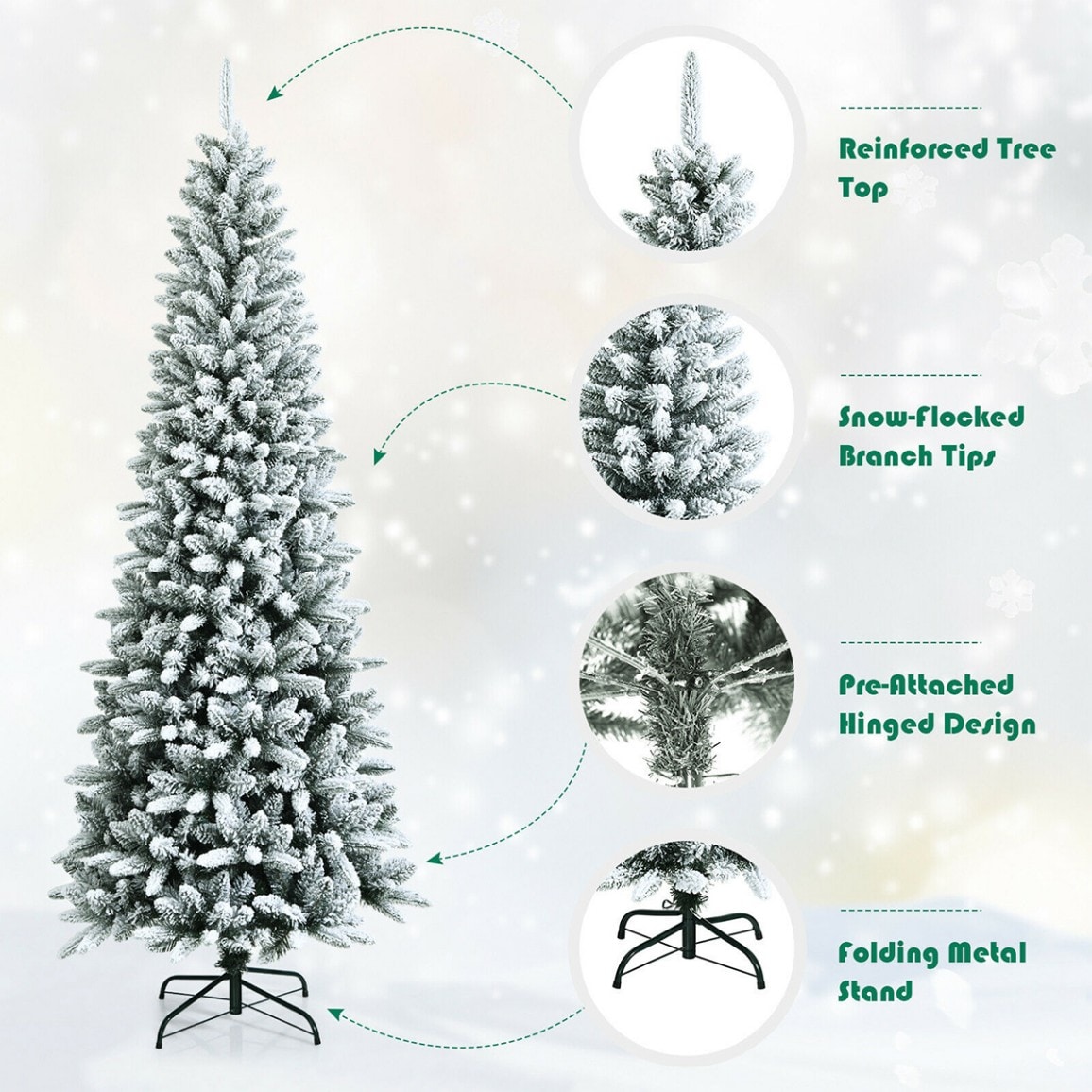 WELLFOR HYJ22867 Artificial-Christmas-Trees - View #4