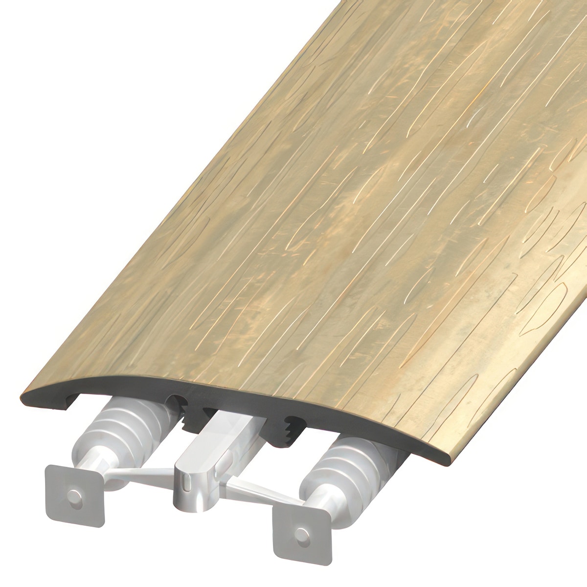 Versatrim SLT-118560 P32 Marmoleum Click Seal Marmoleum Click Seal color Bleached Gold 0.25-in T x 2-in W x 94-in L PVC 3-in-1 T-moulding/Reducer/Endcap