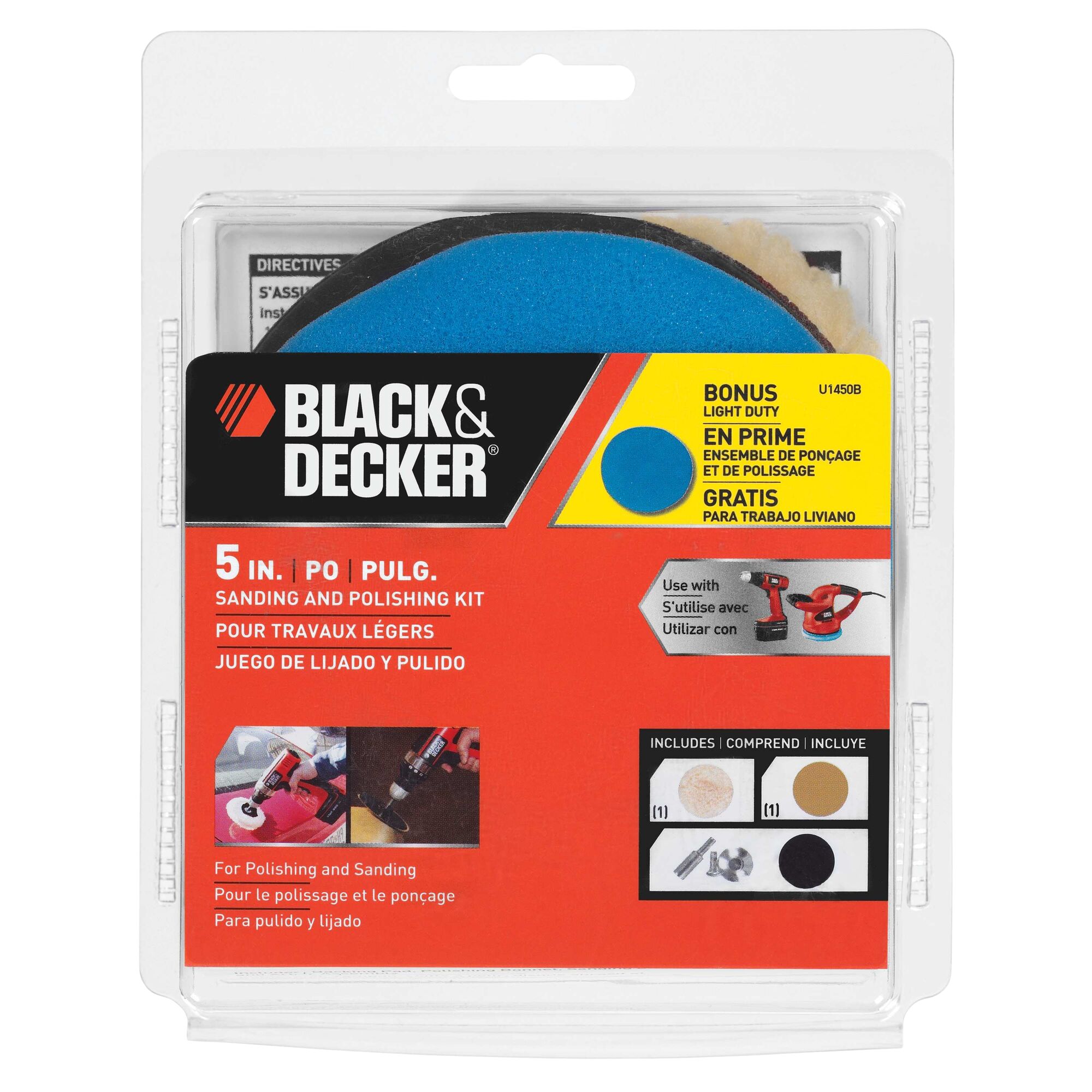 BLACK+DECKER 5-in Sanding Disk, Polishing Bonnet Random Orbit
