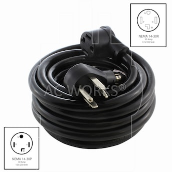 WORKS 25-ft 10 / 4-Prong Indoor/Outdoor Stw Heavy Duty Appliance Extension Cord in the Extension Cords department at Lowes.com