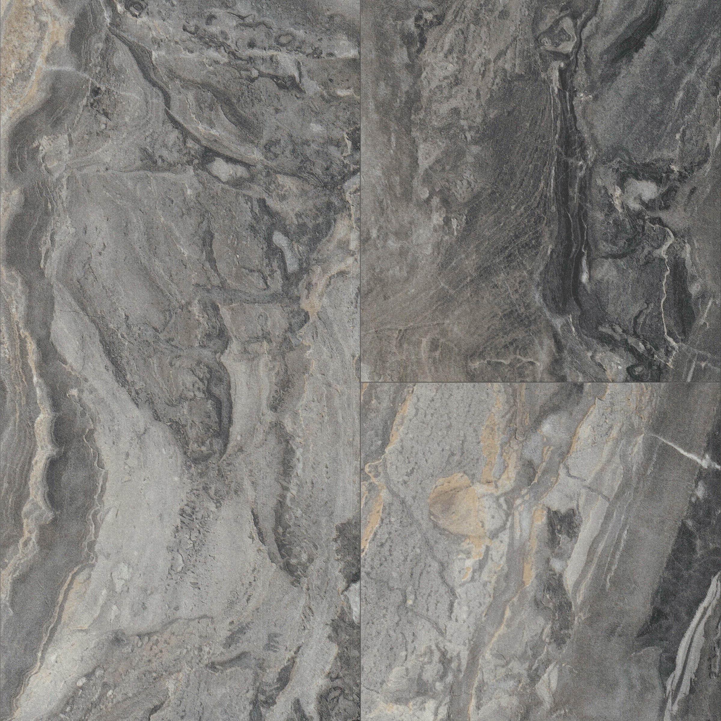 CALI 7701000100 Shorebreak Seal Rock Marble 12-mm T x 11-13/16-in W x 23-5/8-in L Waterproof and Water Resistant Tile look Laminate Flooring ( 15.5-sq ft / Carton )