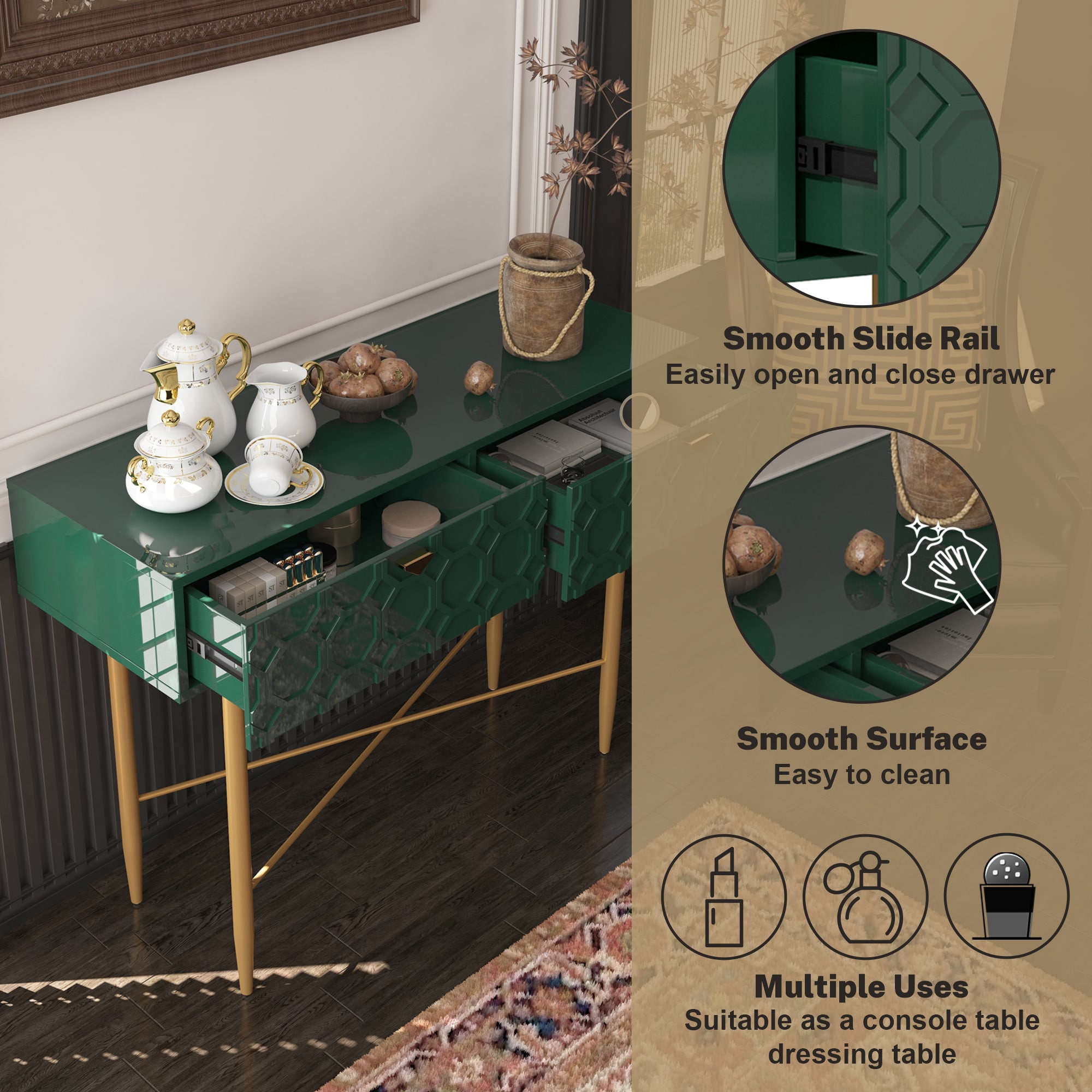Clihome CL-CSF1-GR Console-Sofa-Tables - View #11