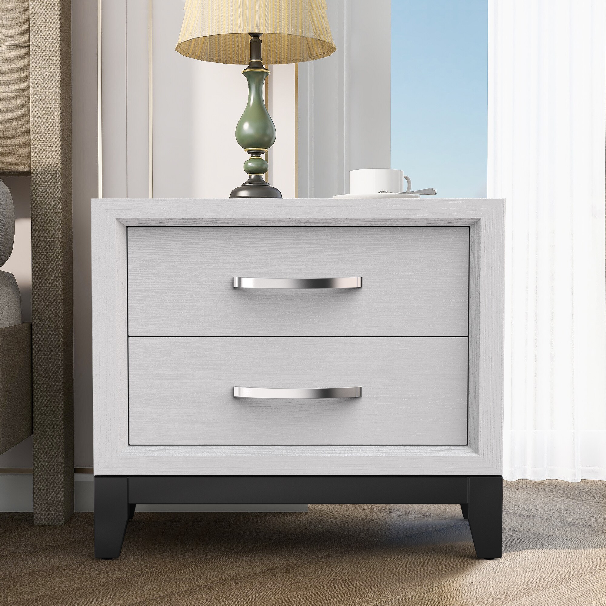 IHOMEadore MDFM7215WH-N nightstands - View #2