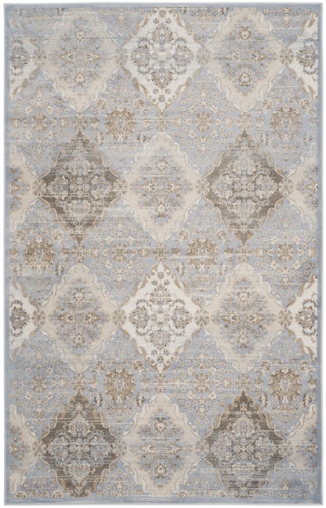 Safavieh VTG572L-5 Vintage Atrana 5 x 8 (ft) Loomed Polypropylene Light Blue/Ivory Rectangular Indoor Distressed/Overdyed Vintage Area rug