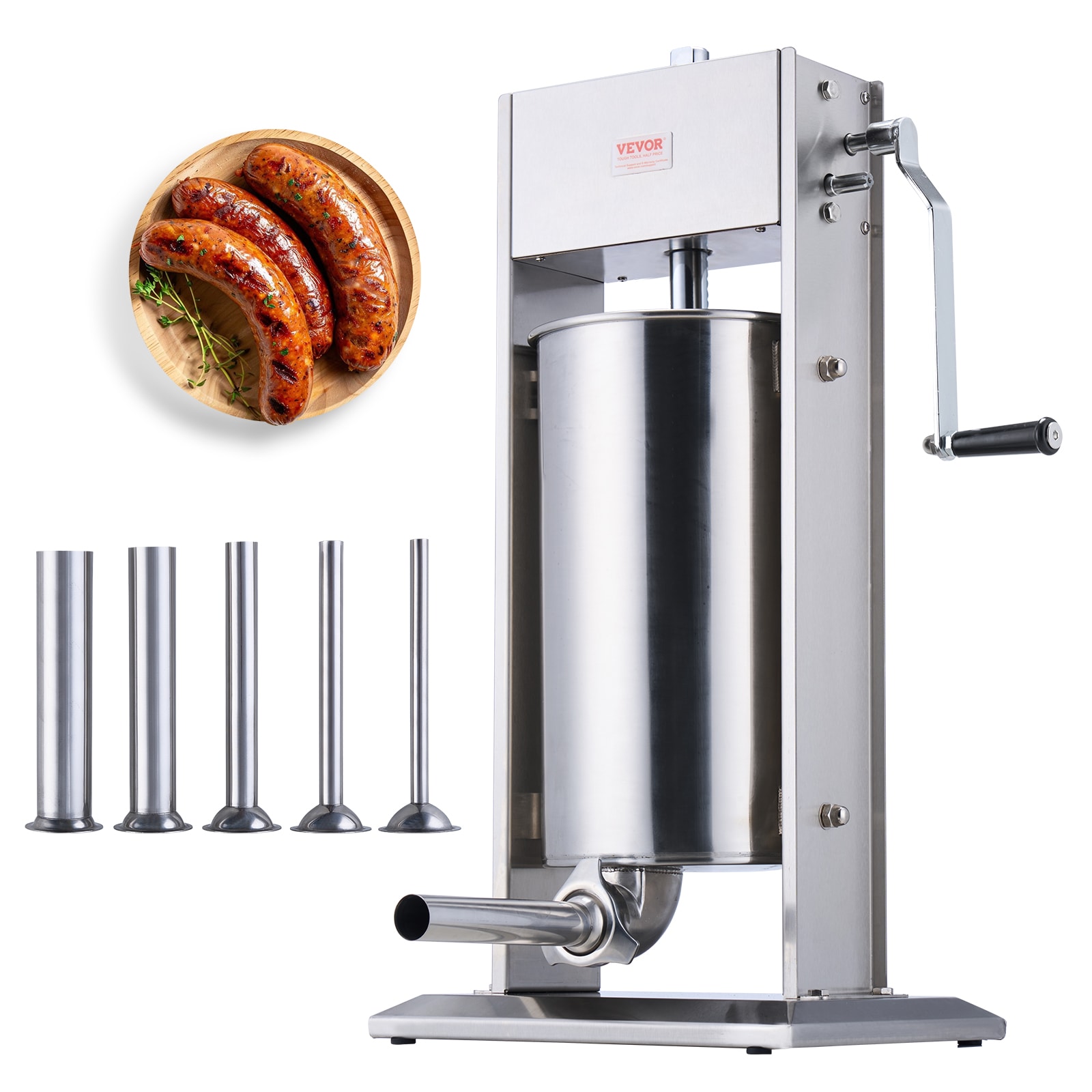 VEVOR DDNRJ17INCH4R7F1XV1 1/4 Tomato Slicer Commercial/Residential Food slicer with Thickness Control ( Silver)