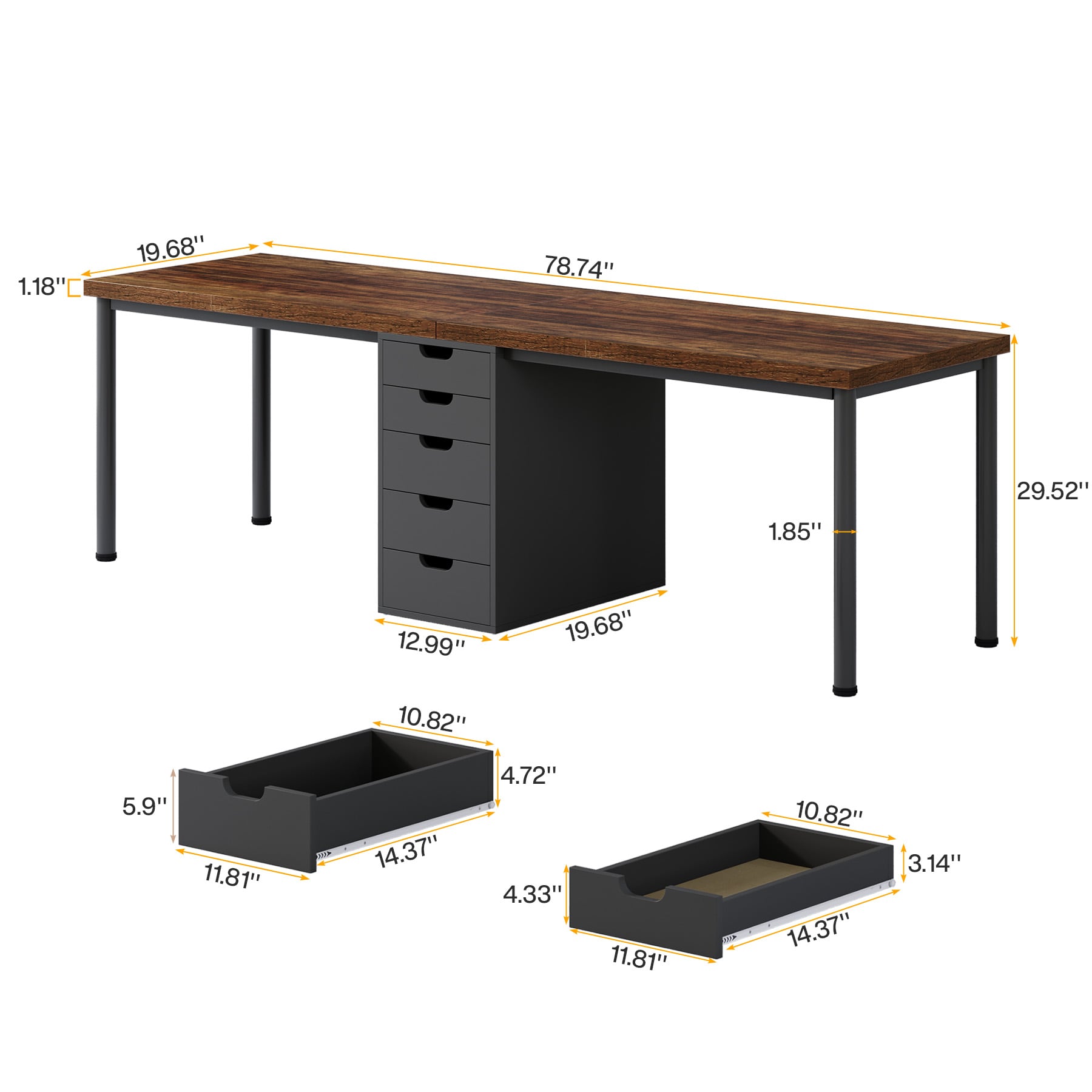 Fnova LWTJ-RY0190 Office-Tables - View #3