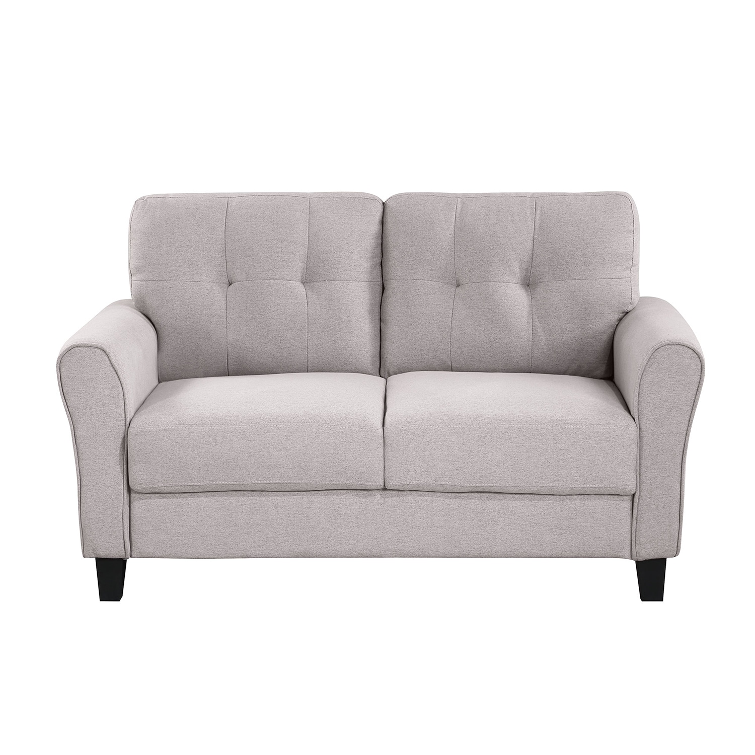 Bybafun YA3700158 57.5-in Casual Light Gray Linen 2 -seater Loveseat