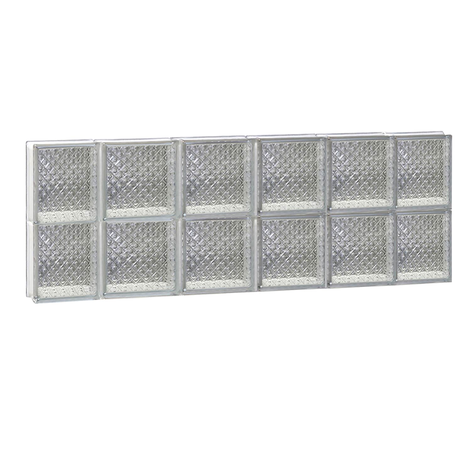 REDI2SET S4416DP Diamond Glass 42-1/2-in x 15-1/2-in Frameless Replacement Glass Block Window