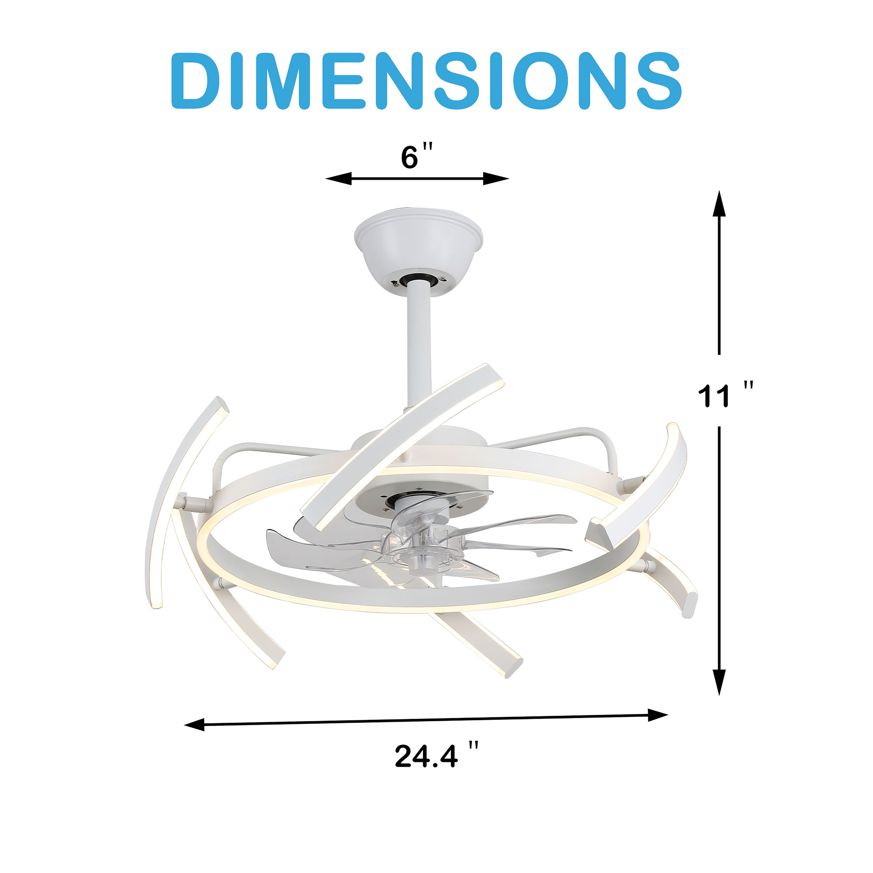 Oaks Decor DC2405-W Ceiling-Fans - View #12