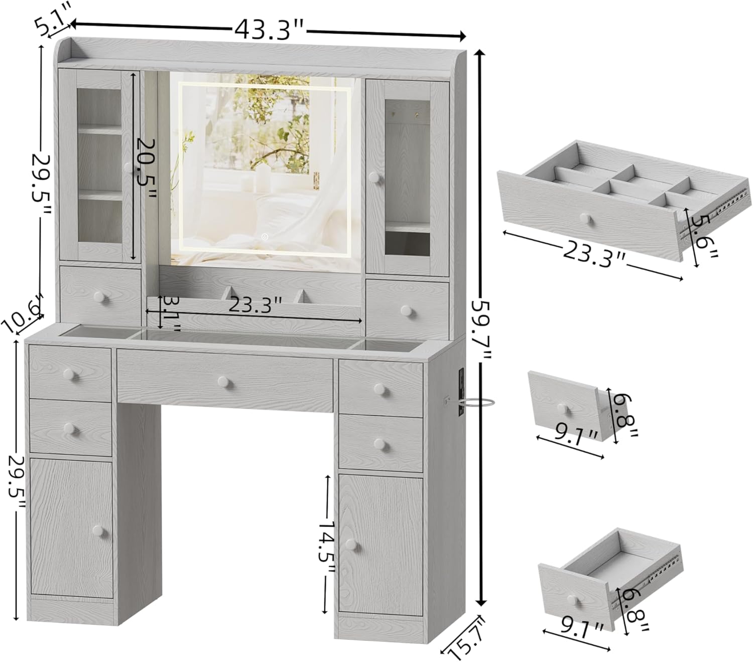 PAKASEPT TTAC022WXY240918 Bedroom-Vanities - View #3