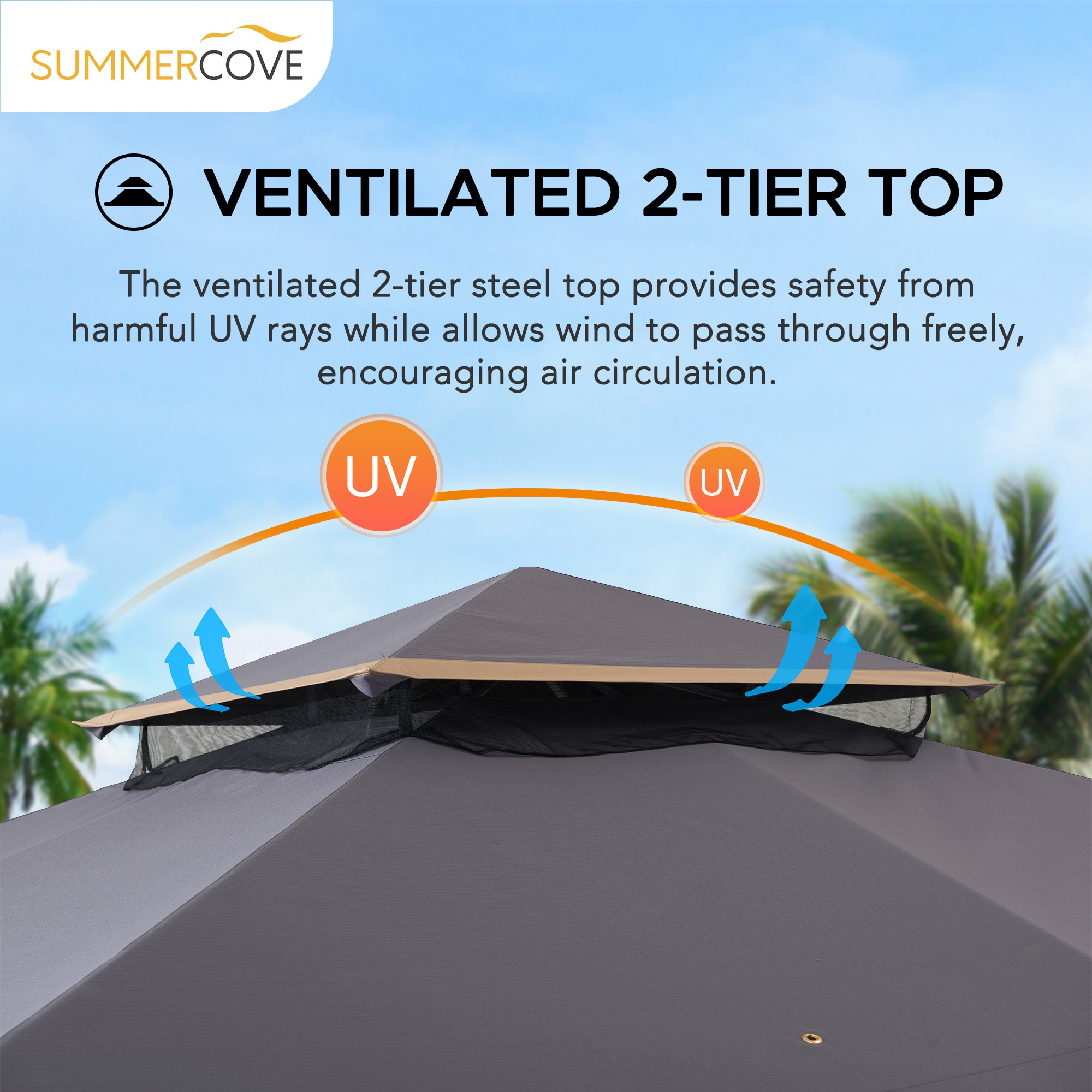 Sunjoy A101015301 Wood-Resin-Gazebos - View #11