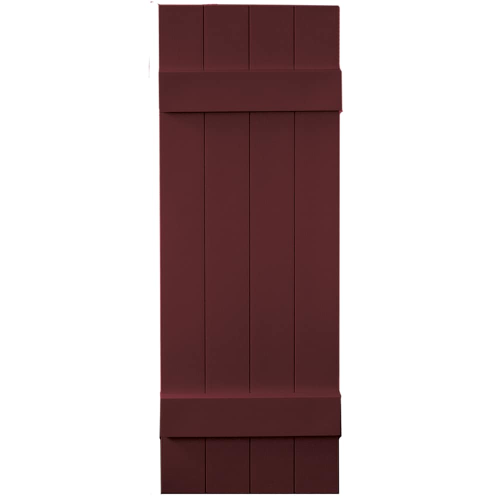 Vantage V6831443078 13.875-in W x 42.875-in H Wineberry Board and batten Exterior Shutters ( 1 -Pack )