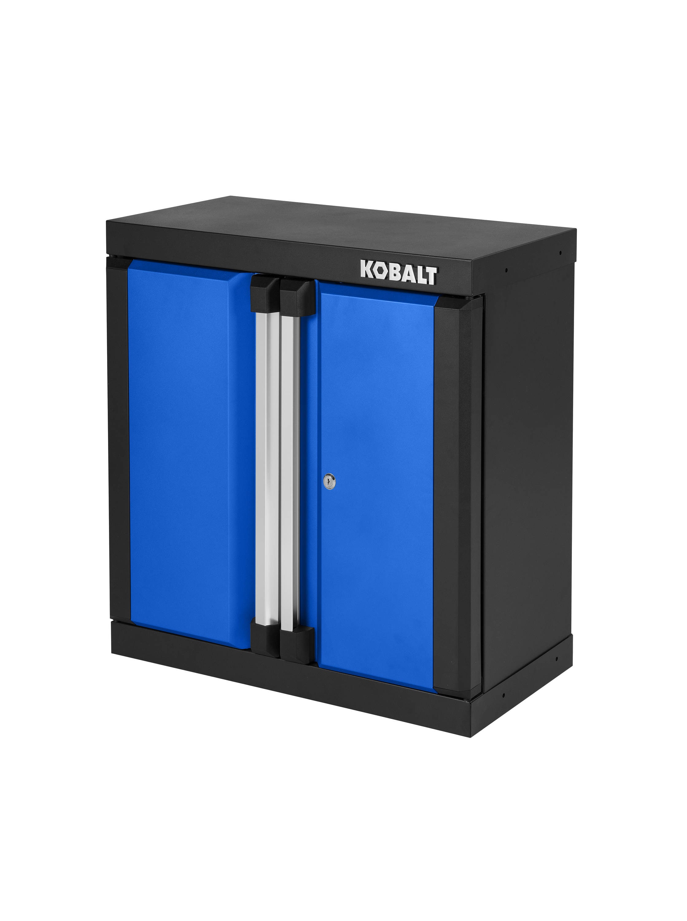 Steel Wall-mounted Garage Cabinet in Blue (28-in W x 28-in H x 12.5-in D) | - Kobalt 19190
