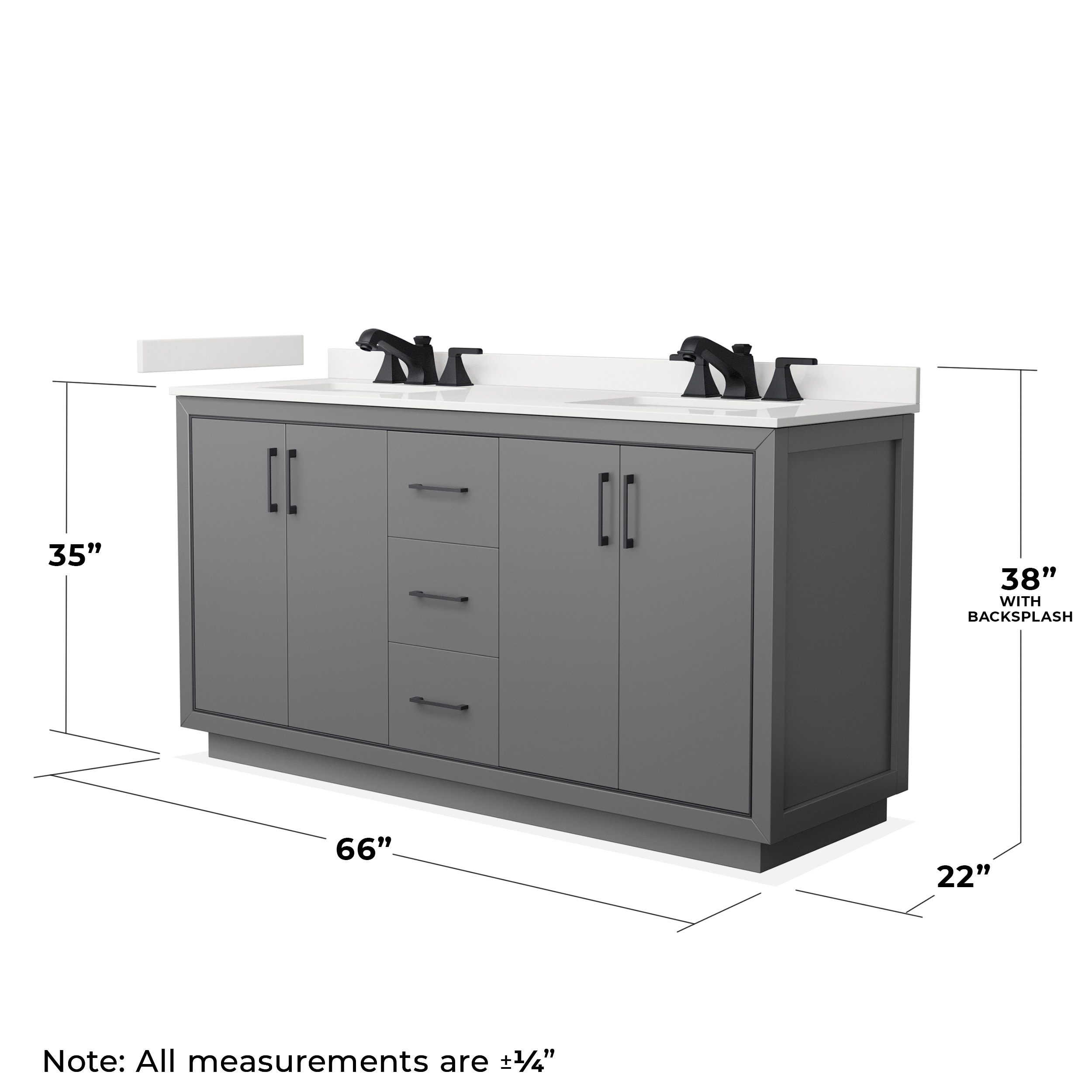 Wyndham Collection WCF111166DGBWQUS3MXX Bath-Vanity-Combo - View #6