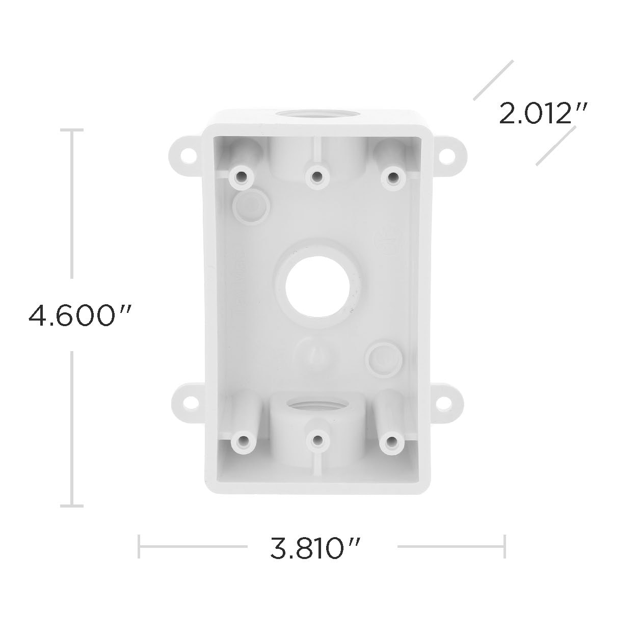 BELL 1-Gang PVC Weatherproof Electrical Box, White