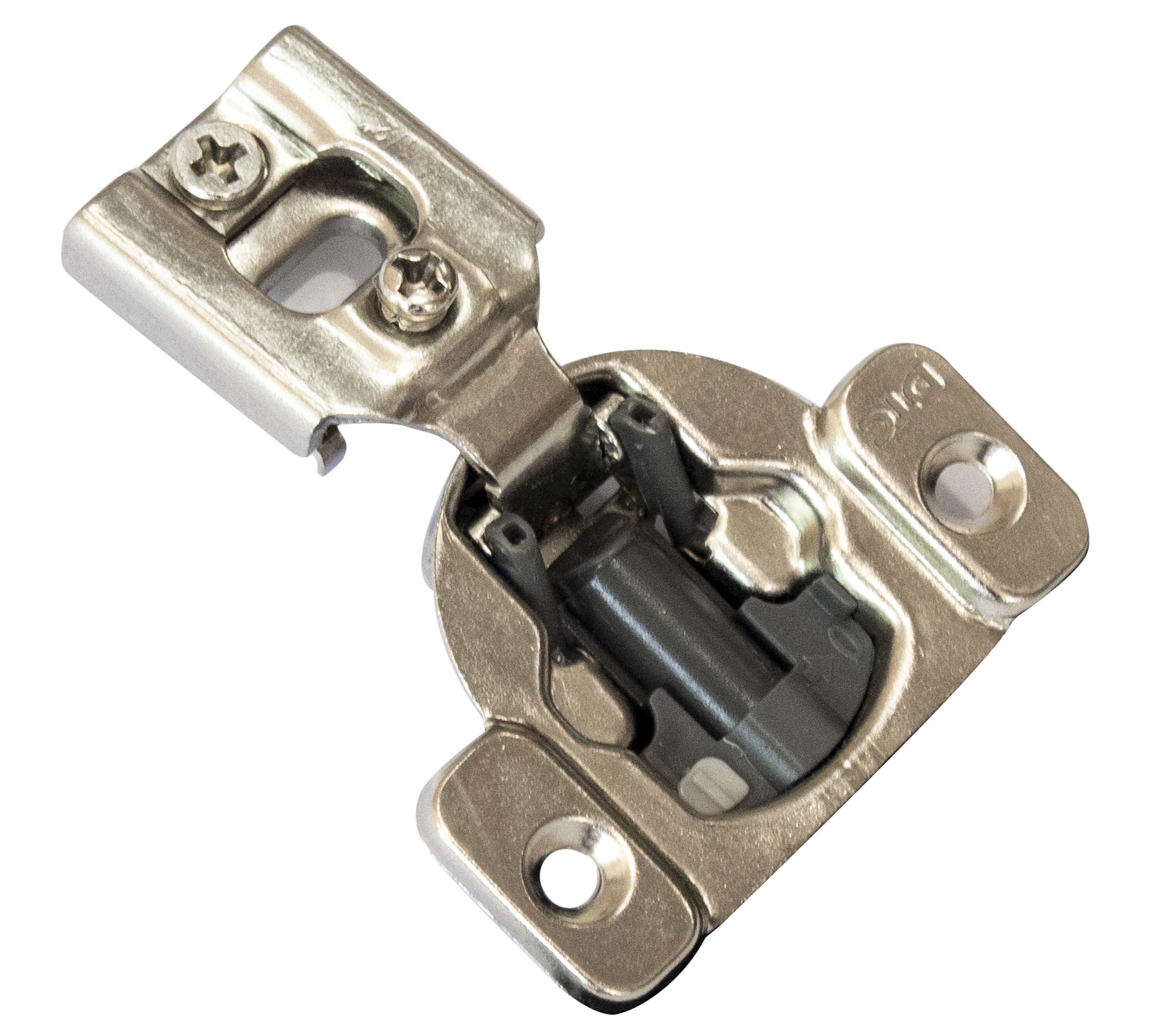 RELIABILT H8Q055H 105-Degree 1/2-in Overlay Concealed Concealed Soft Close Nickel plated Cabinet Hinge , 1 Pairs ( 2 -Pieces)