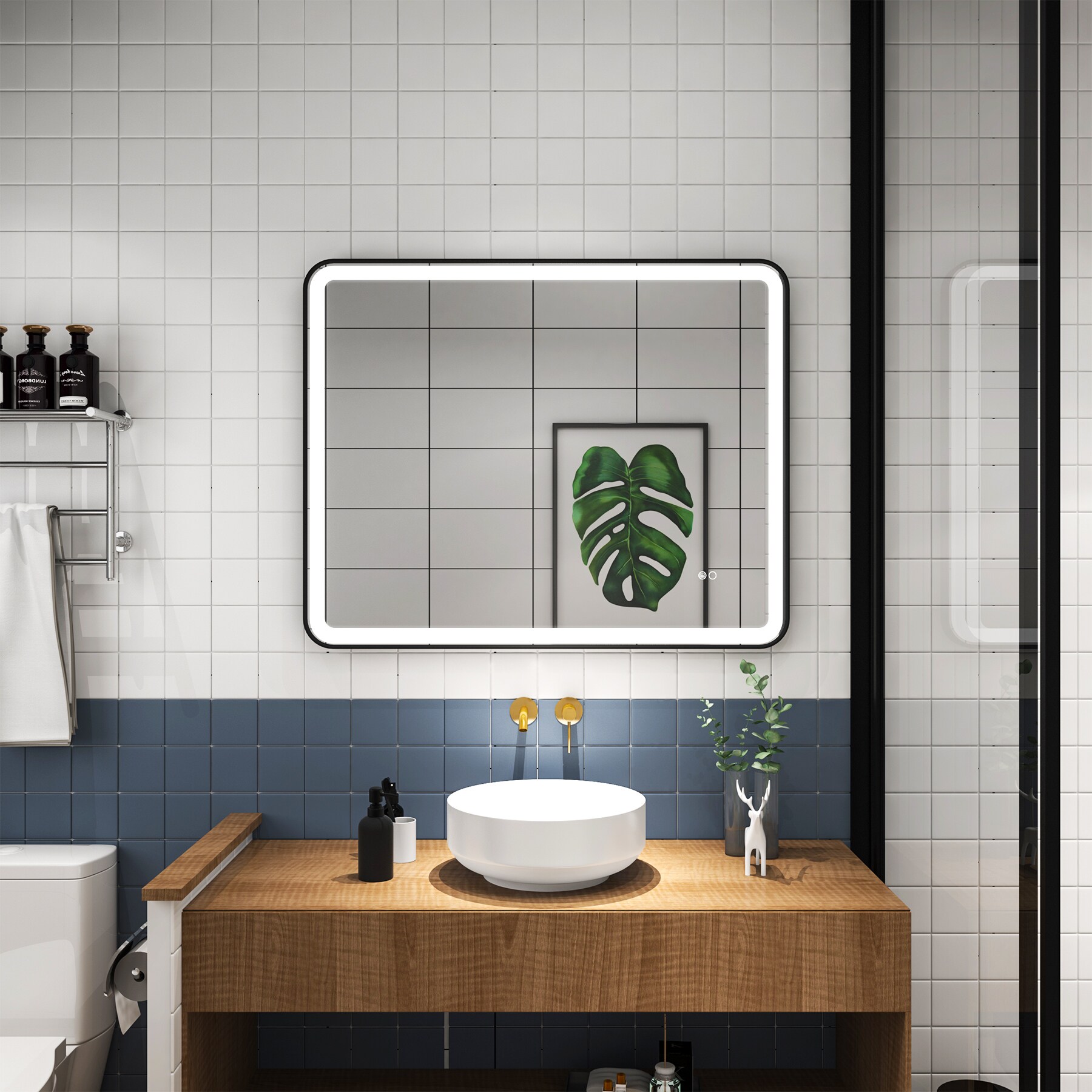 WELLFOR W9FM4032MB Framed-Bath-Mirrors - View #3