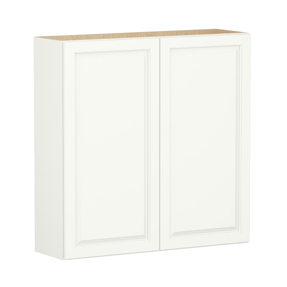 Shenandoah Stemson 42-in W x 42.125-in H x 12-in D Linen Painted Wall Fully Assembled Cabinet Raised Panel Raised panel