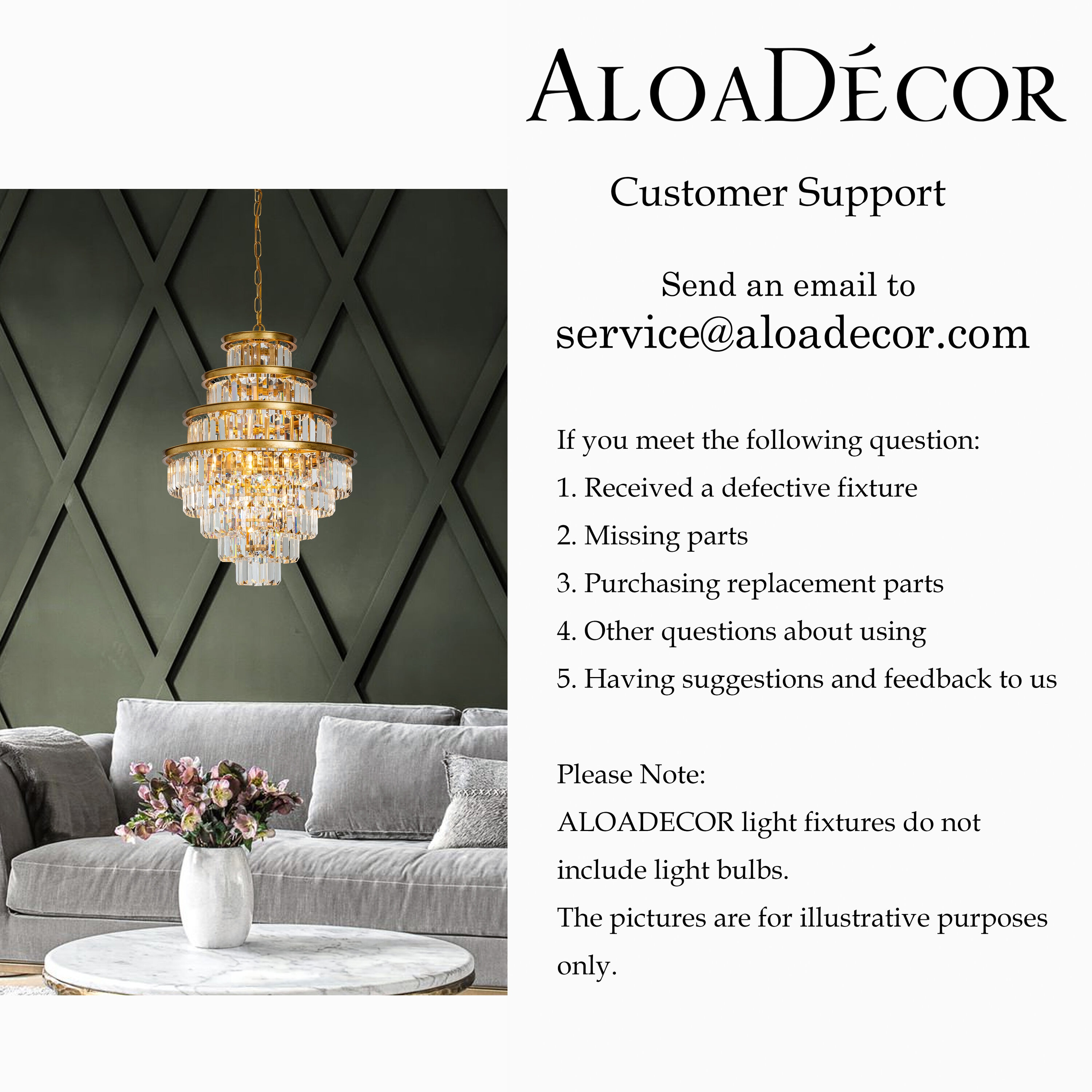 AloaDecor Lighting L7186D50AGL01A b090015 - View #8