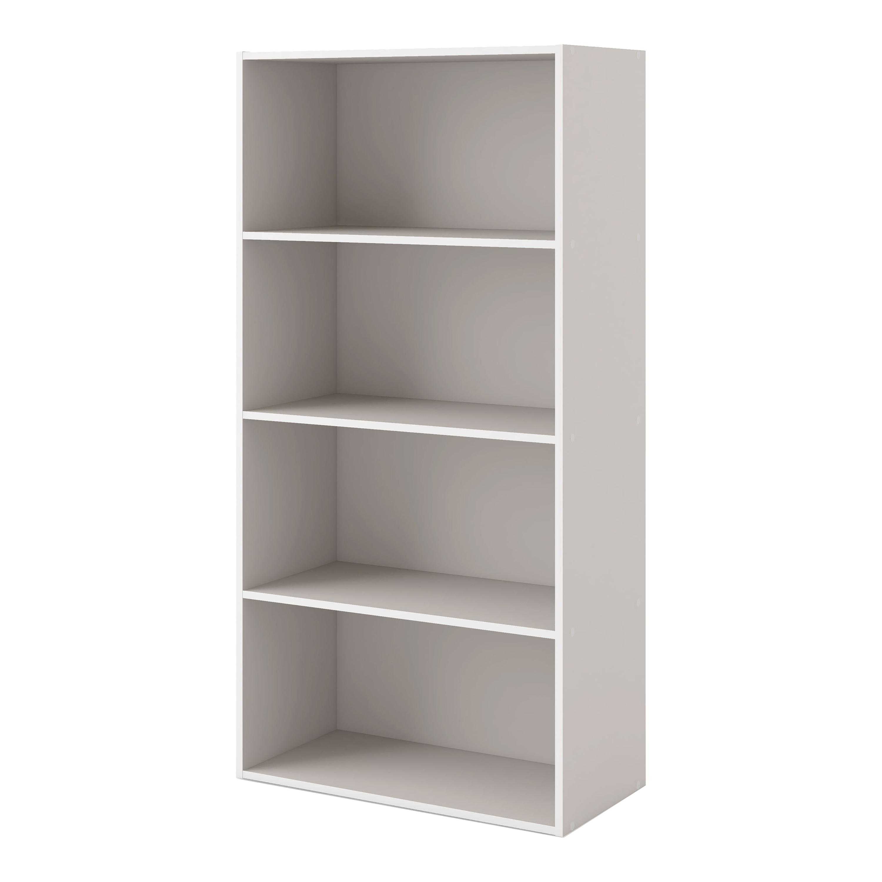 Quincy Taupe Grey 4-Tier Stackable Composite Bookcase
