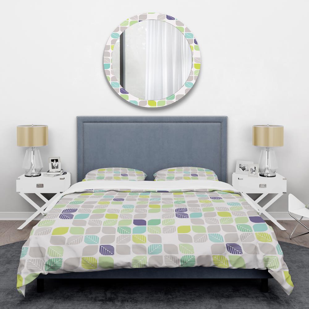 Designart BED24555-T 3 -Piece Blue Twin Duvet cover Set