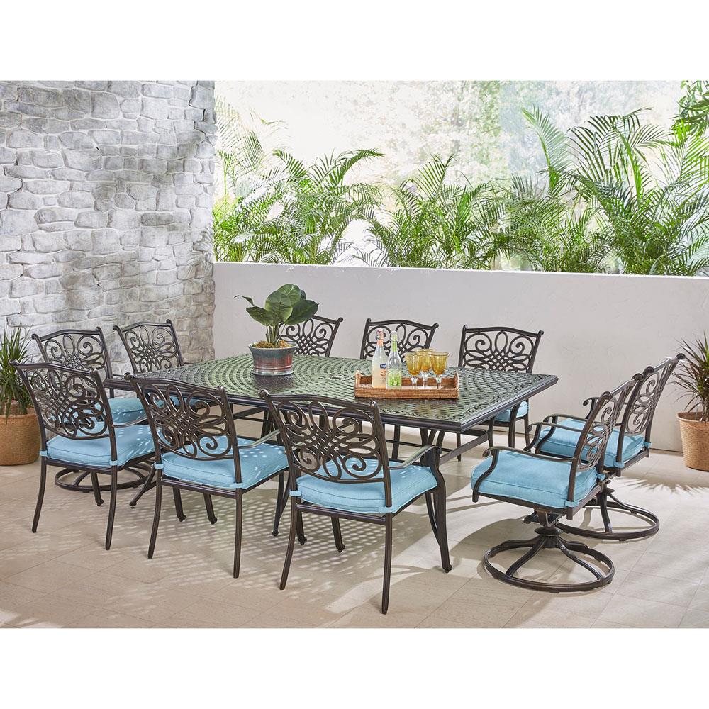 Hanover TRADDN11PCSW4-BLU Patio-Dining-Sets - View #14