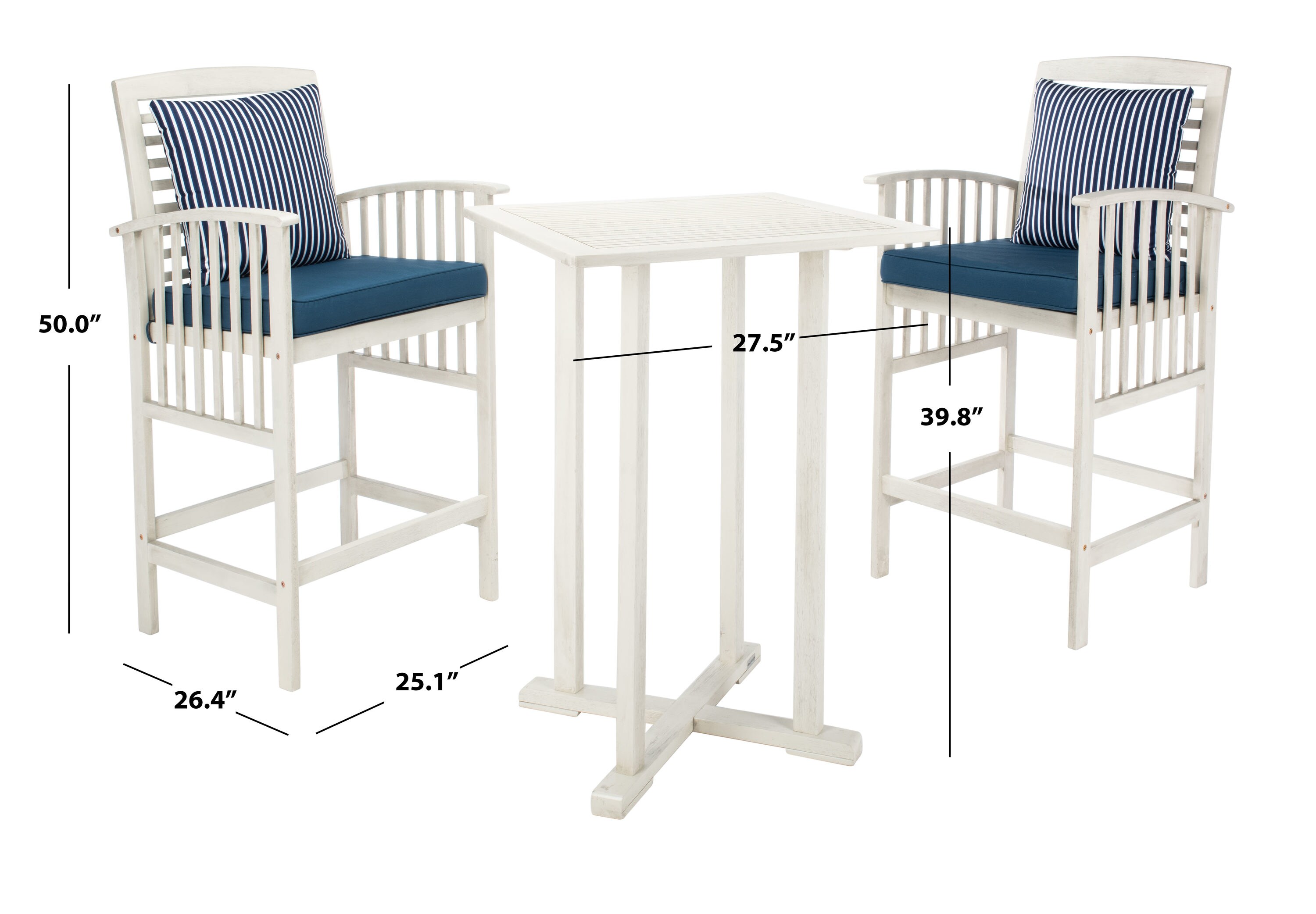 safavieh 3 piece patio set