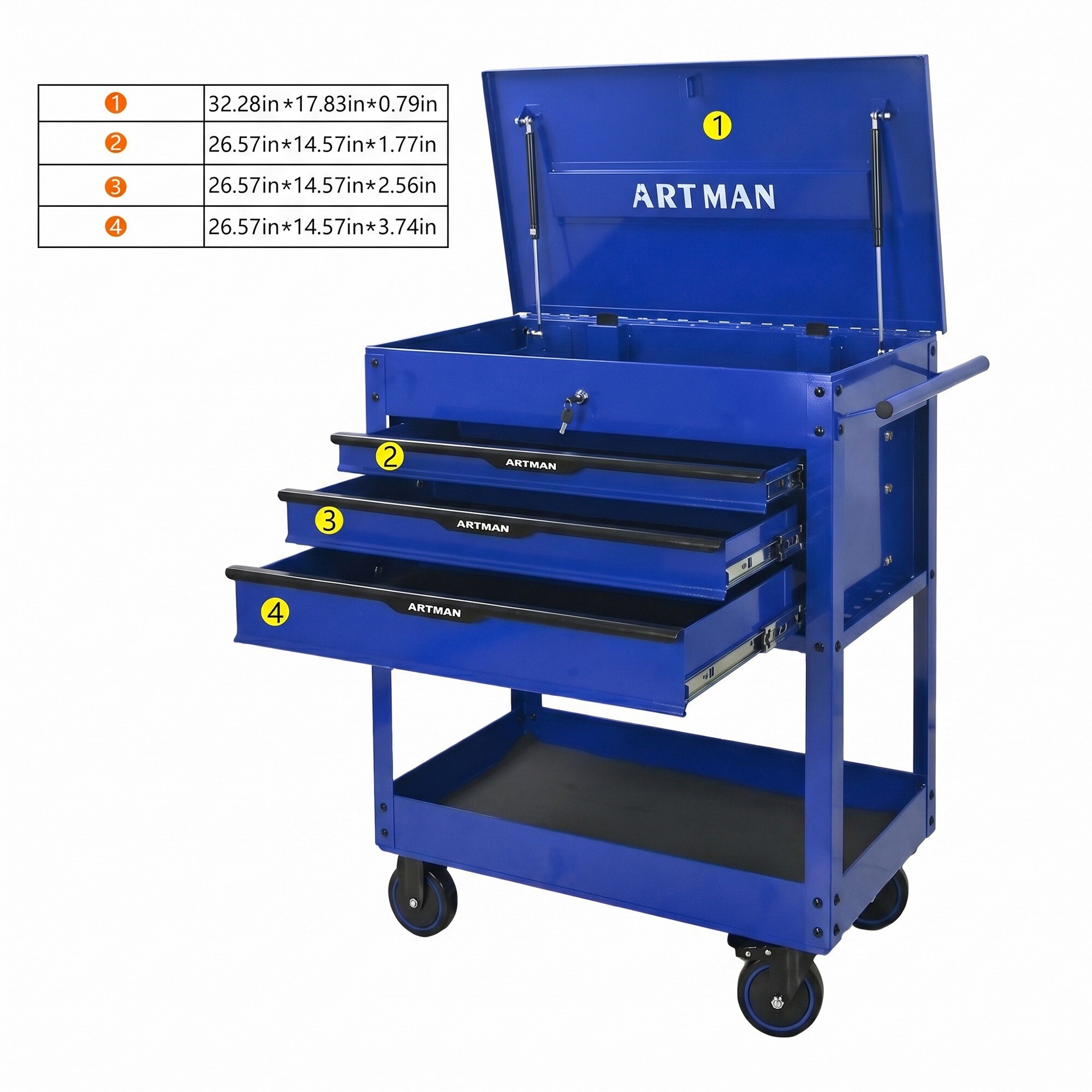 HyperDrop Cart ZW-W1102P449384 Tool-Cabinets - View #5