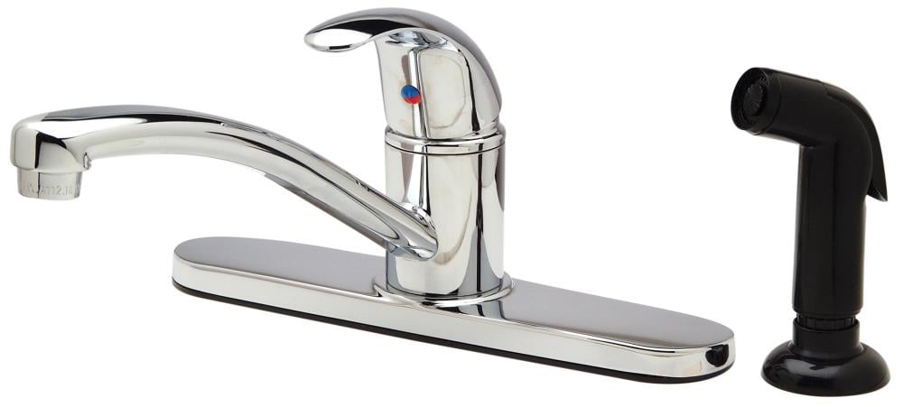 Zurn Z7872C-XL AquaSpec Chrome Single Handle Deck-mount Commercial Kitchen Faucet with Sprayer ( Deck Plate Included ) ( Side Sprayer Included )