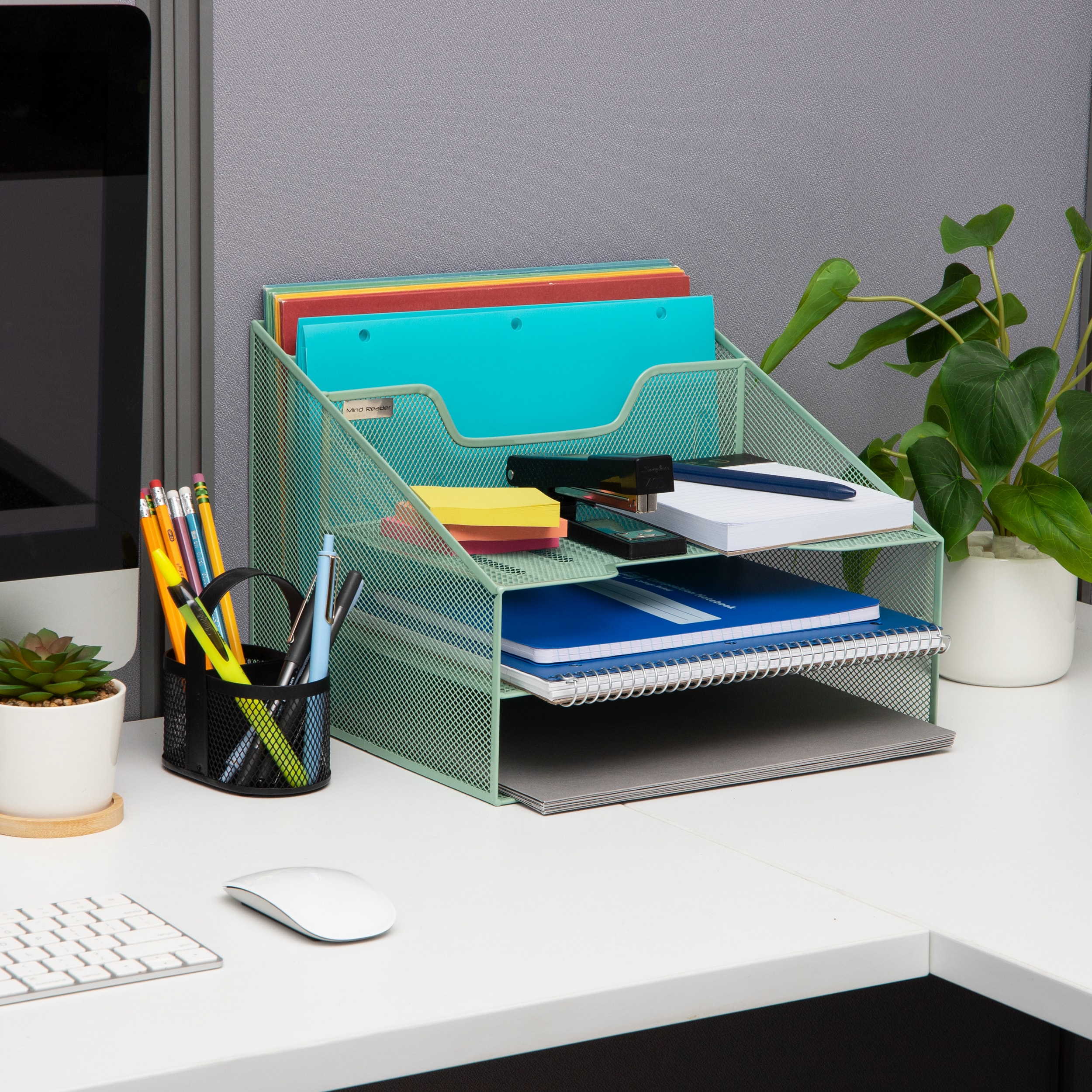 Mind Reader MESHBOX5-GRN Desktop-Organizers - View #2