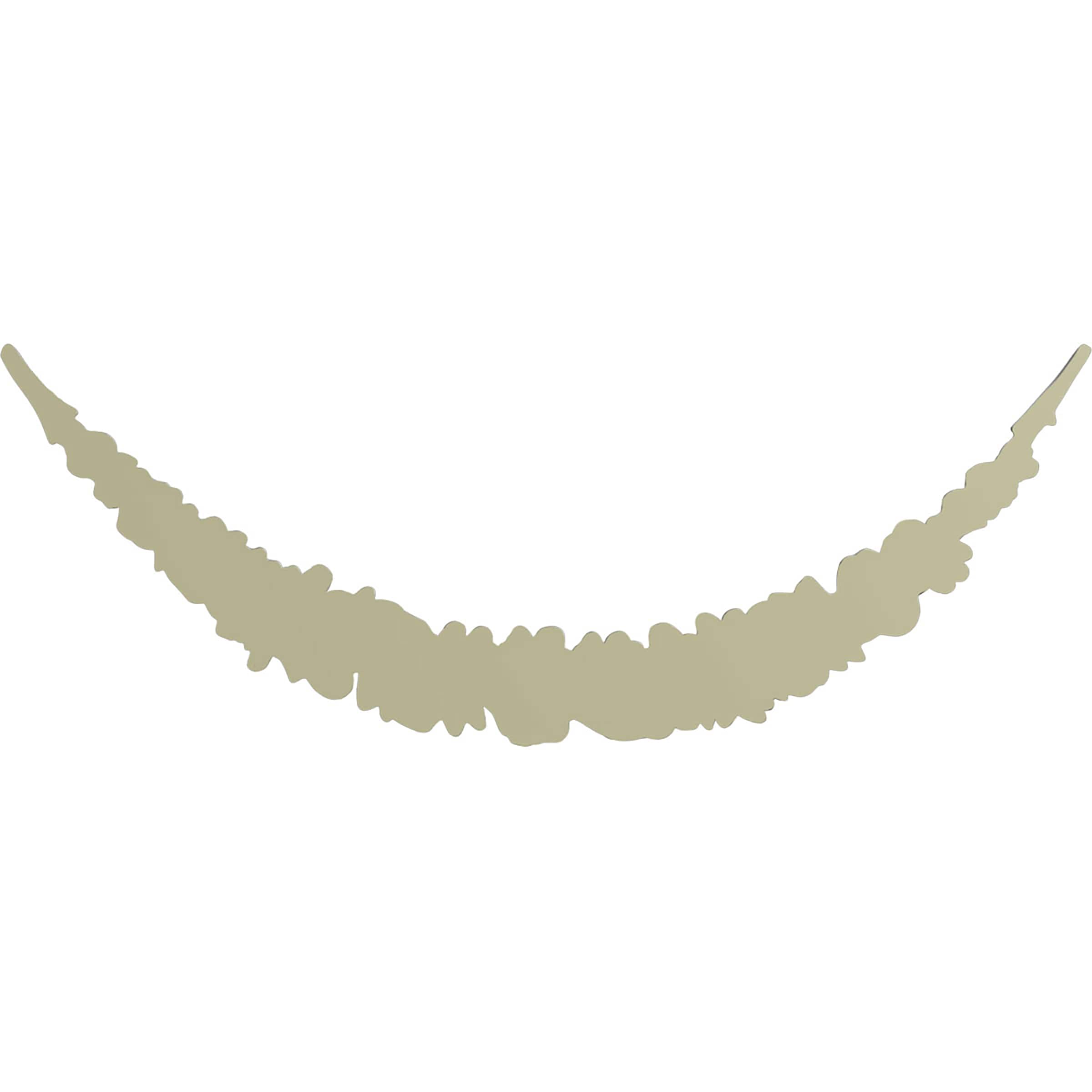 Primed Gray Polyurethane Floral Crown Applique