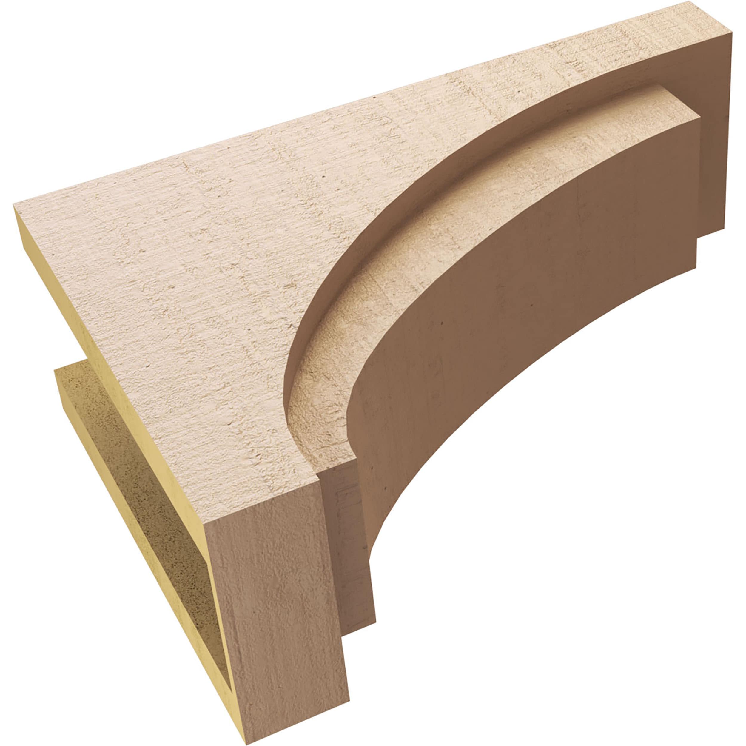 Ekena Millwork CORU08X24X16RIVRCPR corbels - View #6