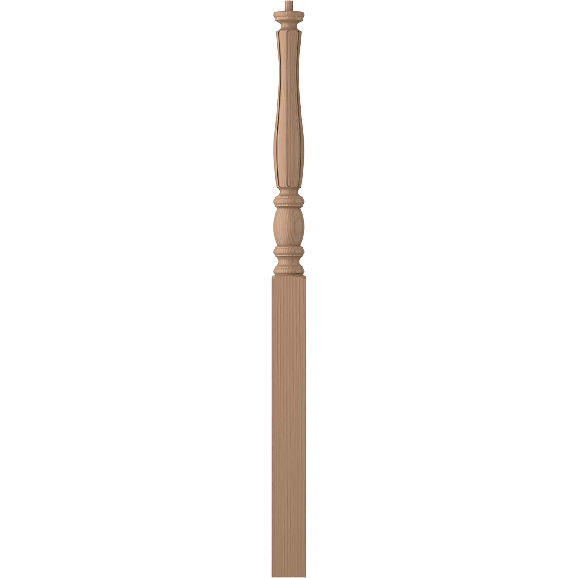 L.J. Smith Stair Systems LJF-3214-P LaSalle 3-in x 50-in Unfinished Poplar Starting Stair Newel Post