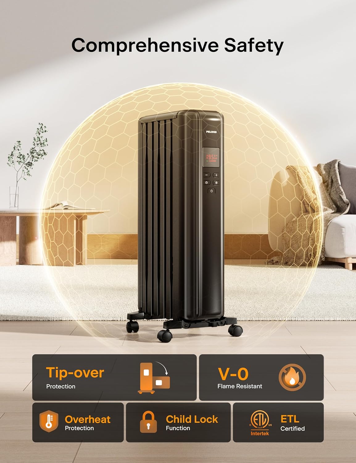PELONIS PSHO06MR6ASB Portable-Electric-Heat - View #2