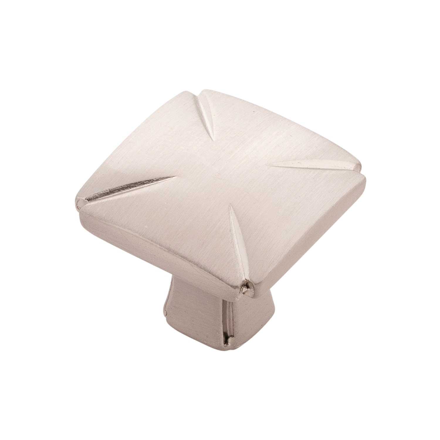 Hickory Hardware P3230-SN Bridges Satin Nickel Square Traditional Cabinet Knob