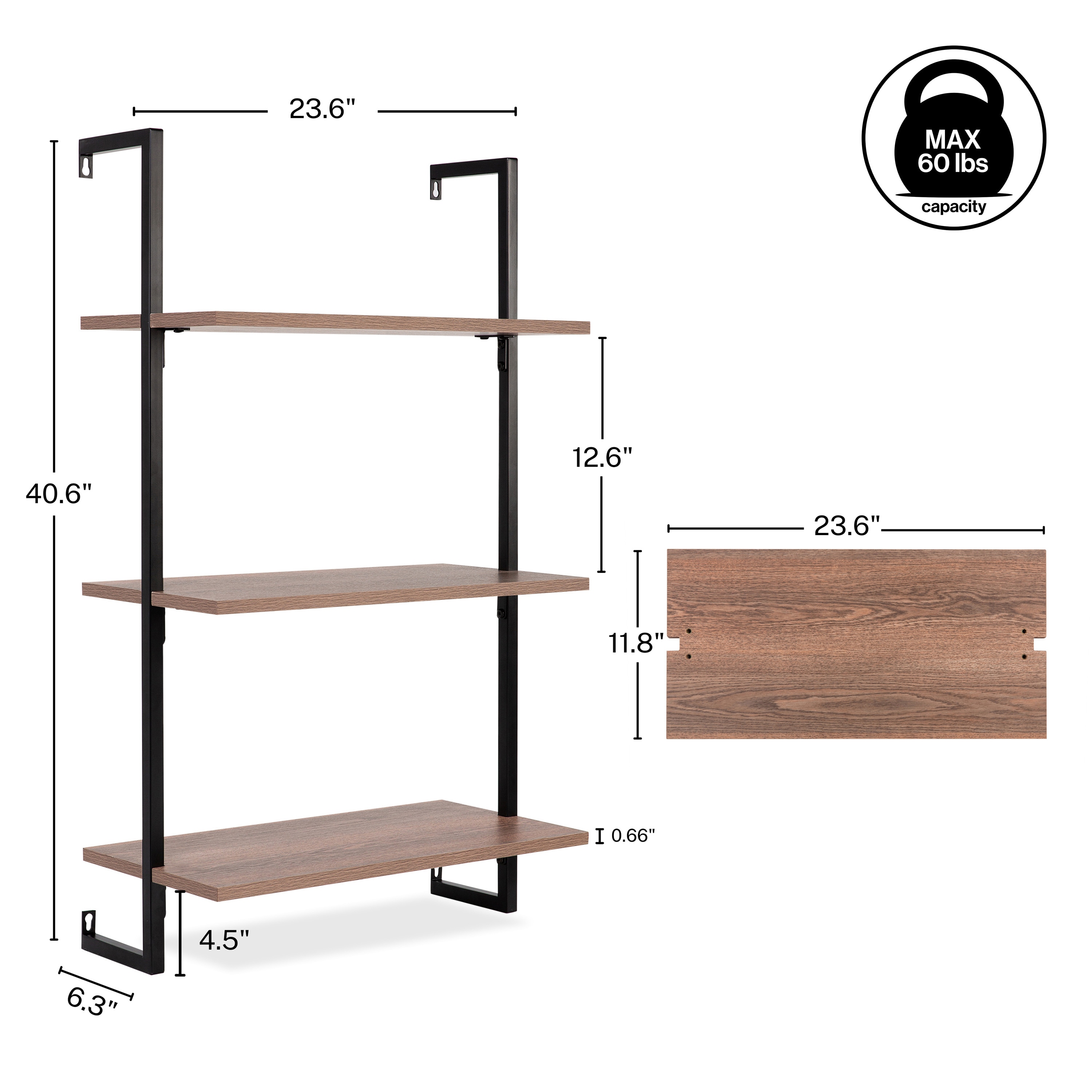 happimess MSH1000C Wall-Mounted-Shelving - View #4