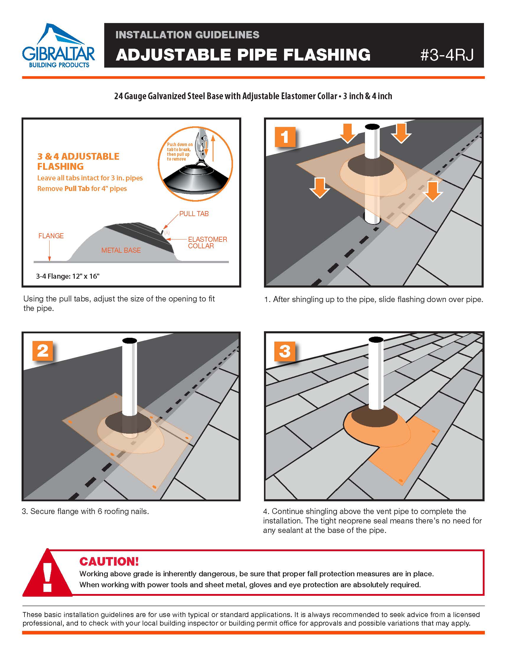 Gibraltar Building Products 3-4RJ Vent-Pipe-Flashing - View #4