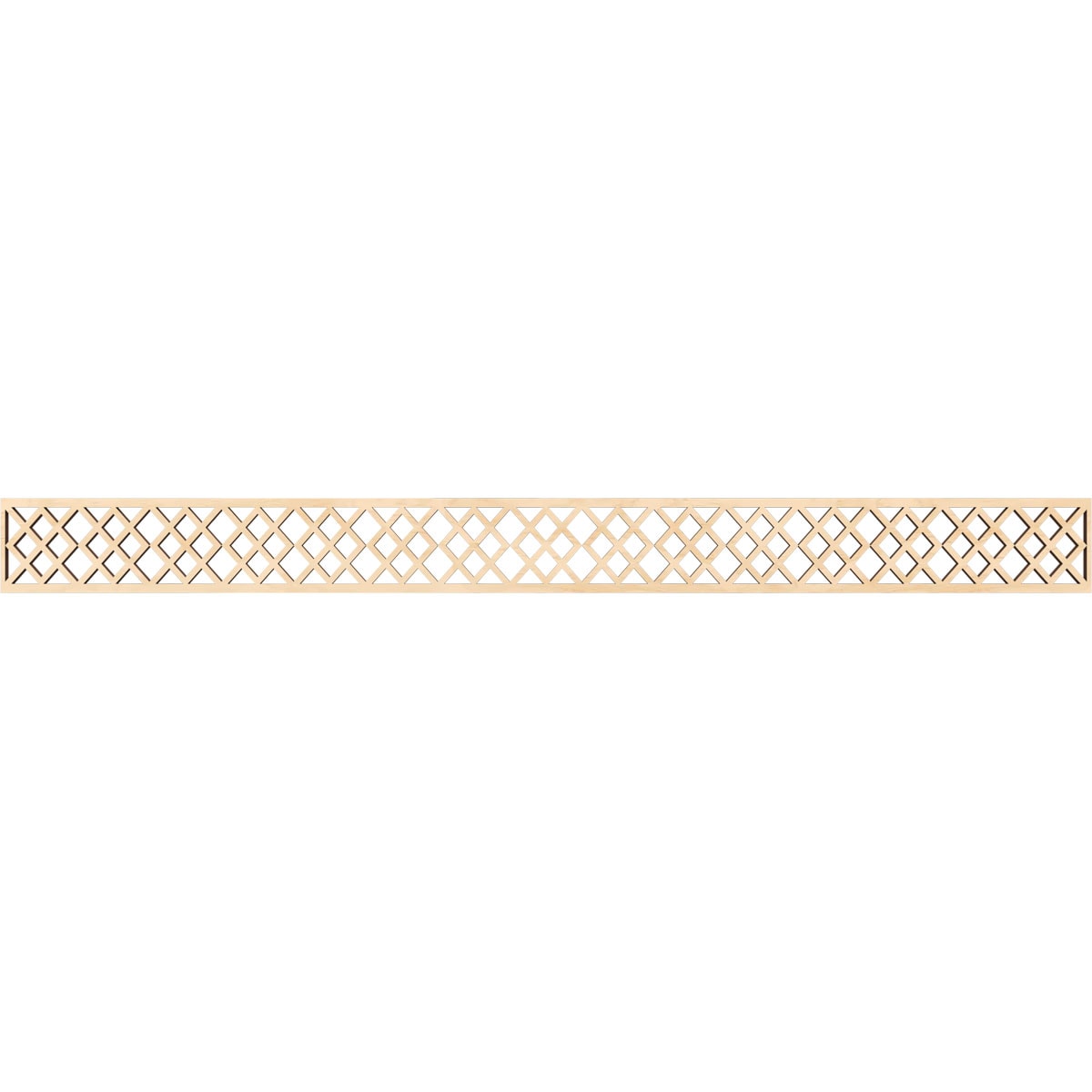 Ekena Millwork MLDB04X46HADBI Hadley Fretwork Flat Trim 4-in x 3.87-ft Birch Brown Unfinished 2156019 Pierced Wall Panel Moulding