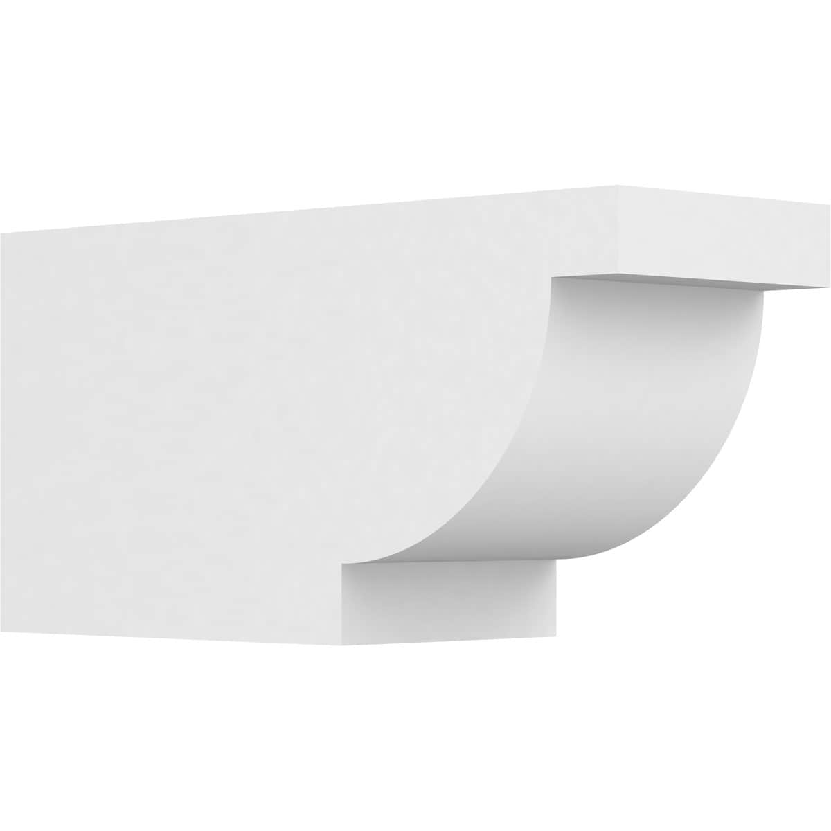 Ekena Millwork RFTP06X08X16ALP Standard Alpine 6-in X 8-in X 16-in White PVC Rafter tail