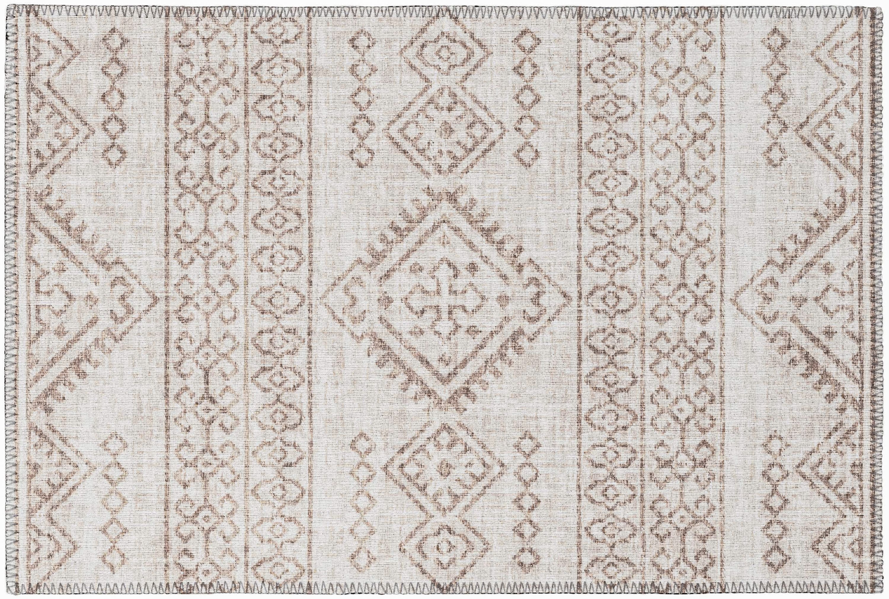 Addison Rugs AYU44TA20X30 Yuma 2 x 3 (ft) Chenille Taupe Rectangular Indoor/Outdoor Geometric Southwestern Machine washable Throw rug